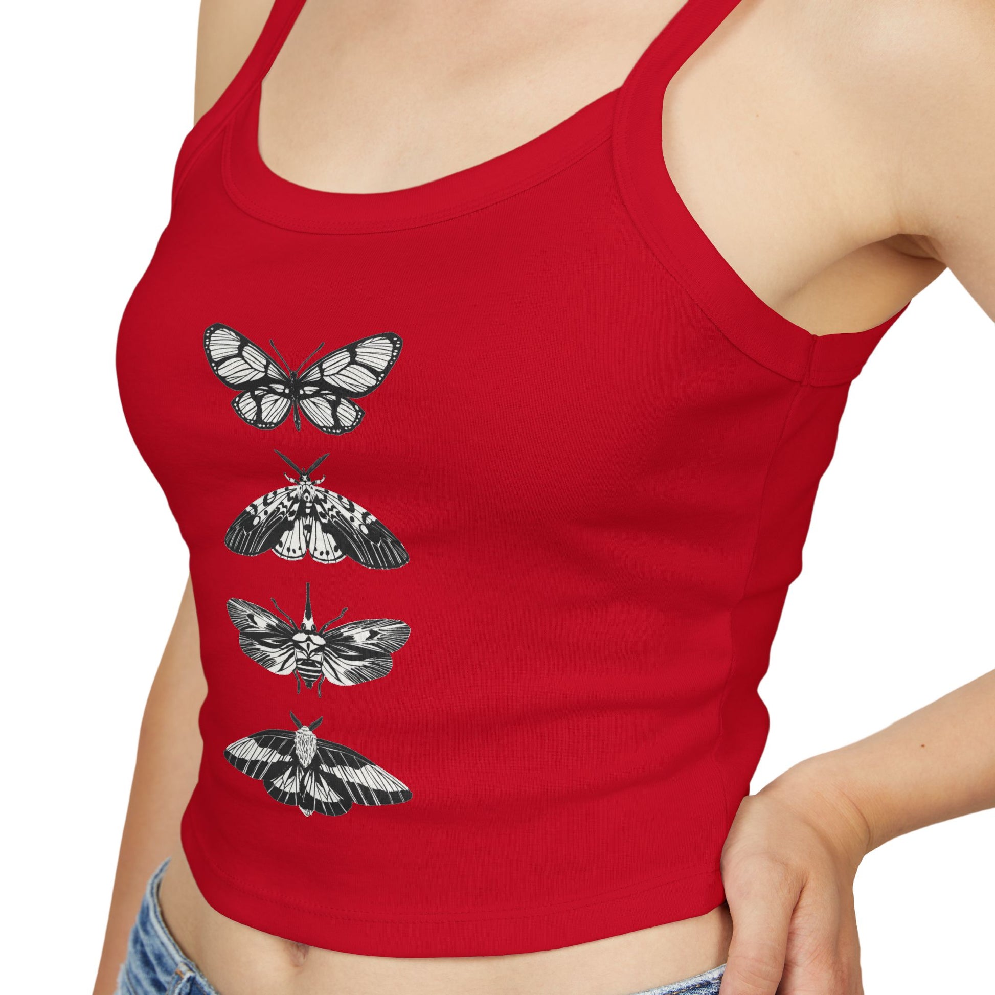 Butterfly Print Women's Tank Top, Summer Top, Casual Wear, Boho Style, Gift for Her, Festival Outfit