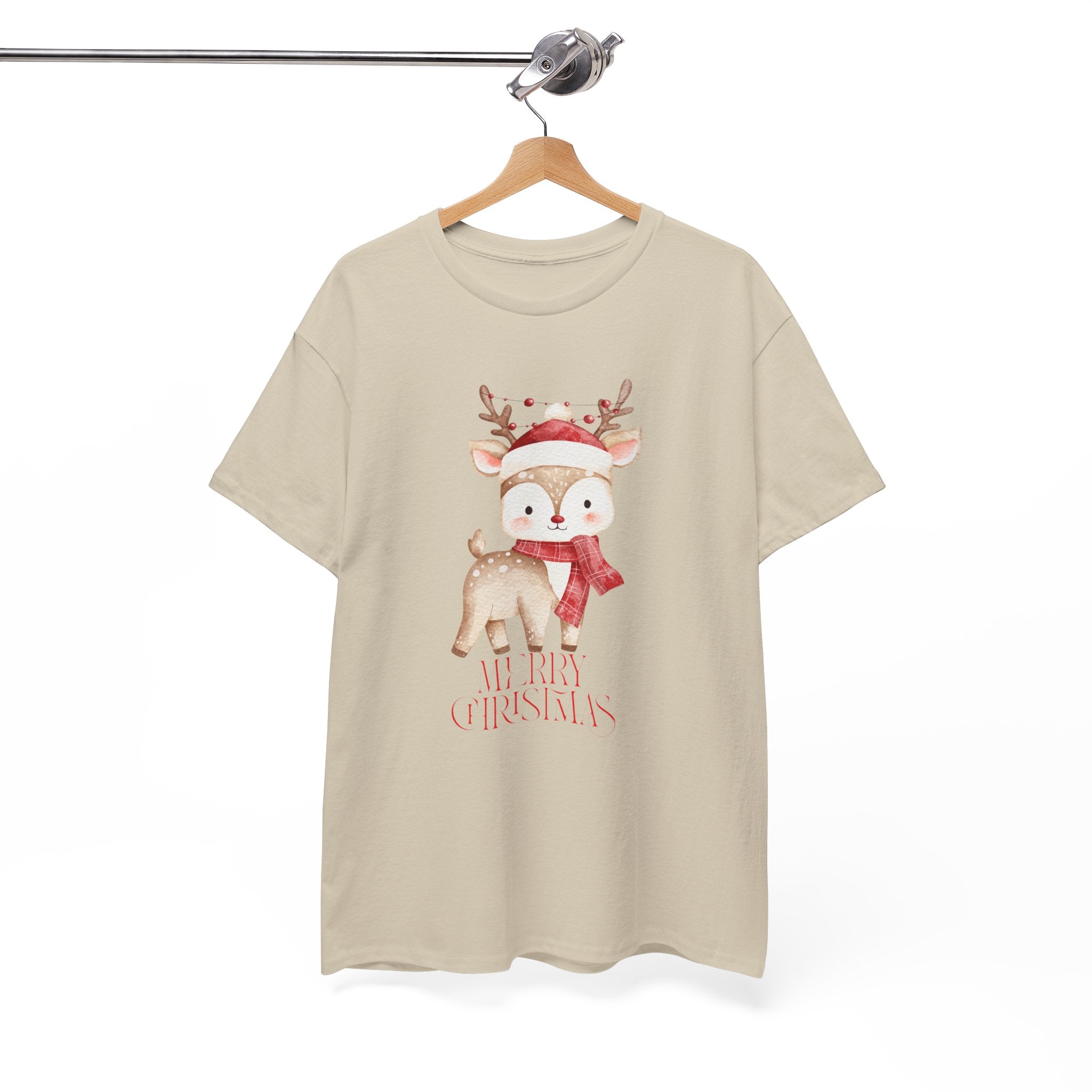 Kids' Cute Reindeer Christmas Tee – Merry Christmas Woodland Holiday Shirt