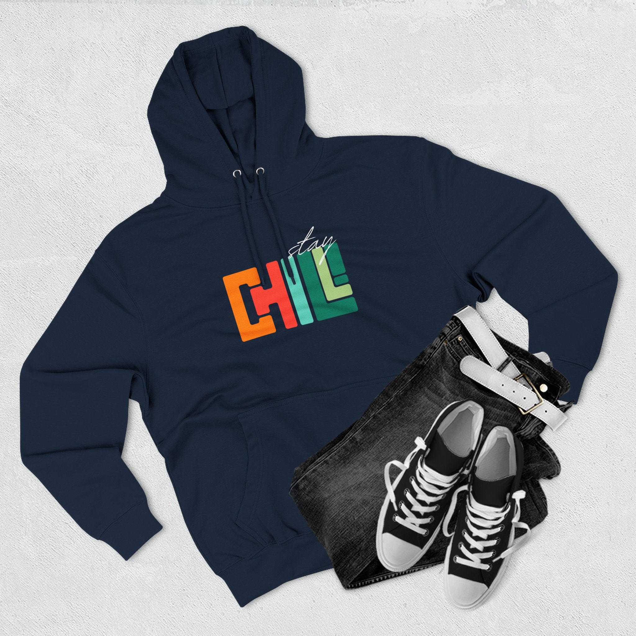 Chill Vibes Three-Panel Fleece Hoodie | Cozy Sweatshirt for Relaxation, Perfect for Gifts, Fashion, and Casual Wear