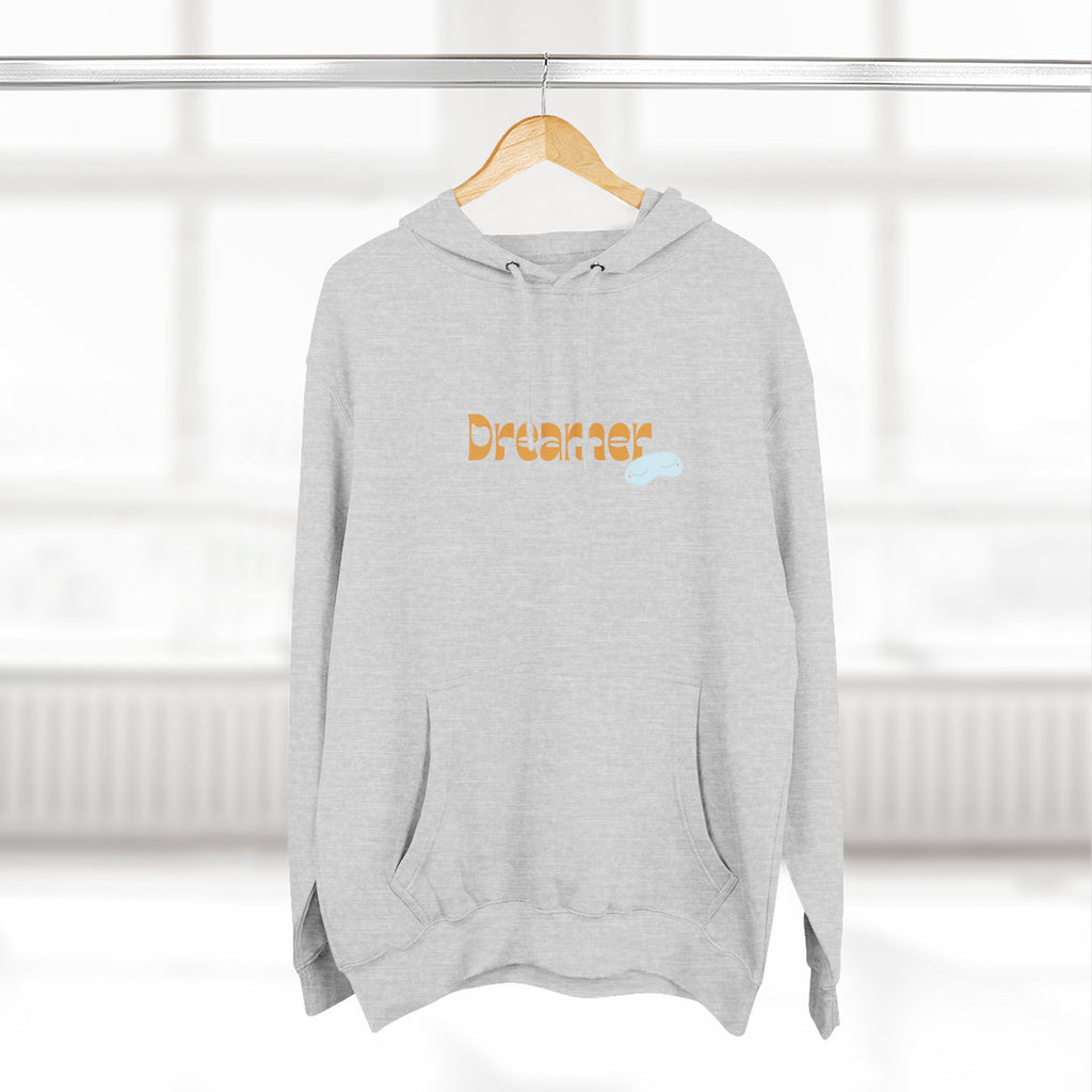 Dreamer Three-Panel Fleece Hoodie | Cozy Sweatshirt, Gift for Dreamers, Casual Wear, Inspirational Apparel, Everyday Comfort