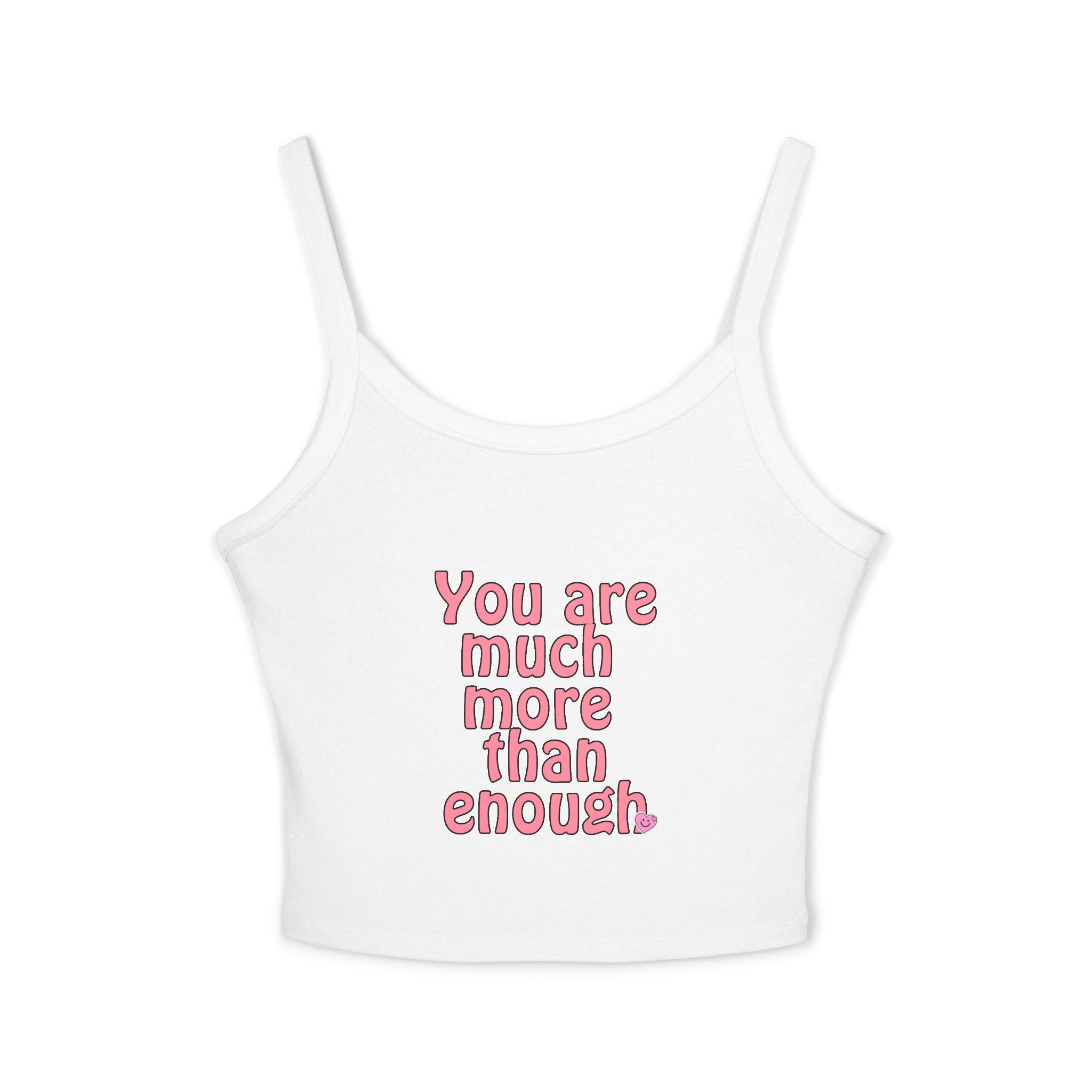 Empowering Women's Spaghetti Strap Tank Top, Motivational Crop Top, Summer Fashion, Gift for Her, Positive Affirmation Shirt, [...]