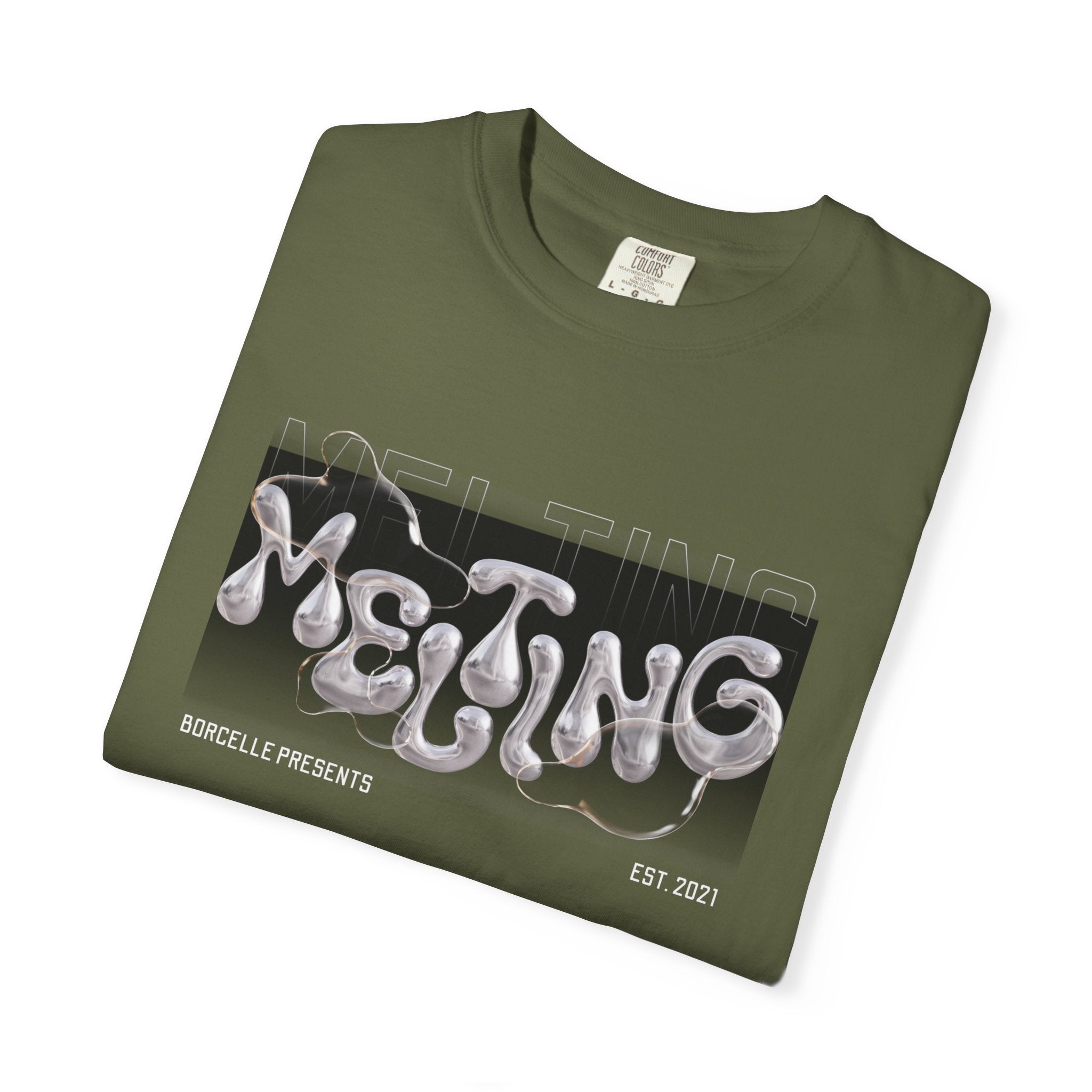 Melting Vibes Unisex Garment-Dyed T-shirt | Cool Graphic Tee for Art Lovers, Trendy Casual Wear, Unique Gift, Summer Style