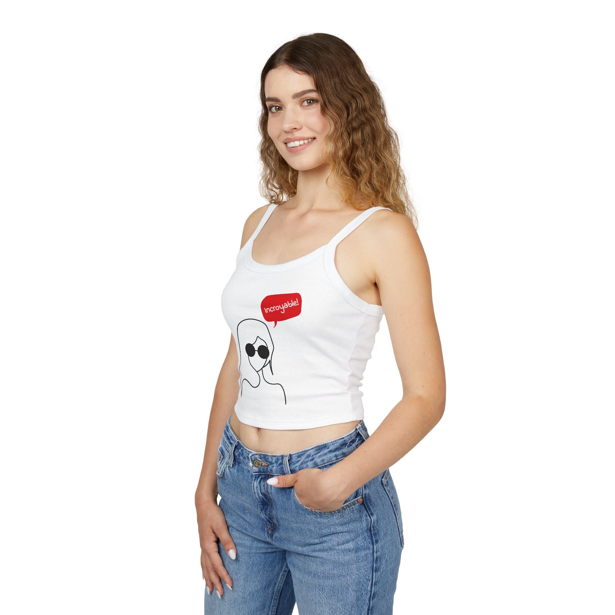 Chic Women's Spaghetti Strap Tank Top - Trendy Summer Apparel, Perfect Gift, Casual Wear, Festival Outfit, Vacation Style
