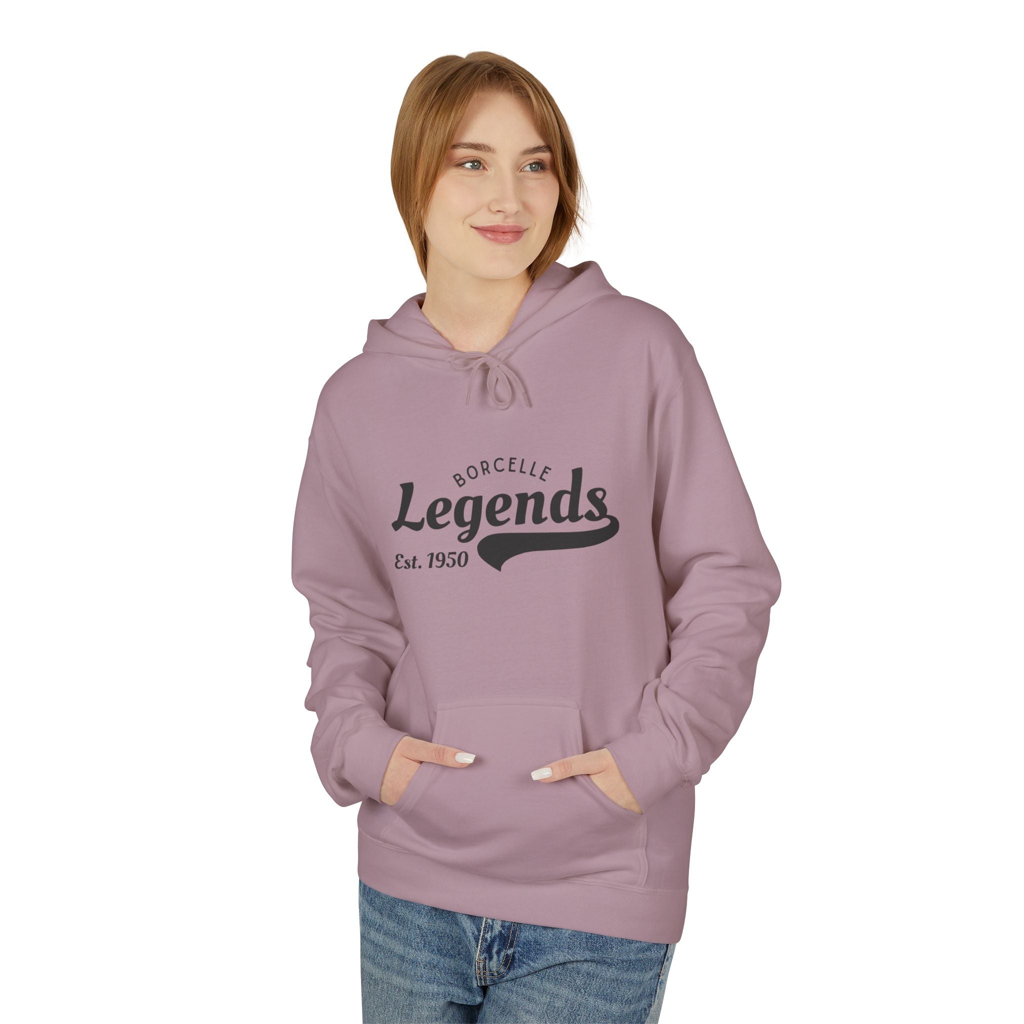 Retro Legends Fleece Hoodie, Cozy Unisex Sweatshirt, Perfect Gift for Sports Lovers, Casual Wear, Est. 1950