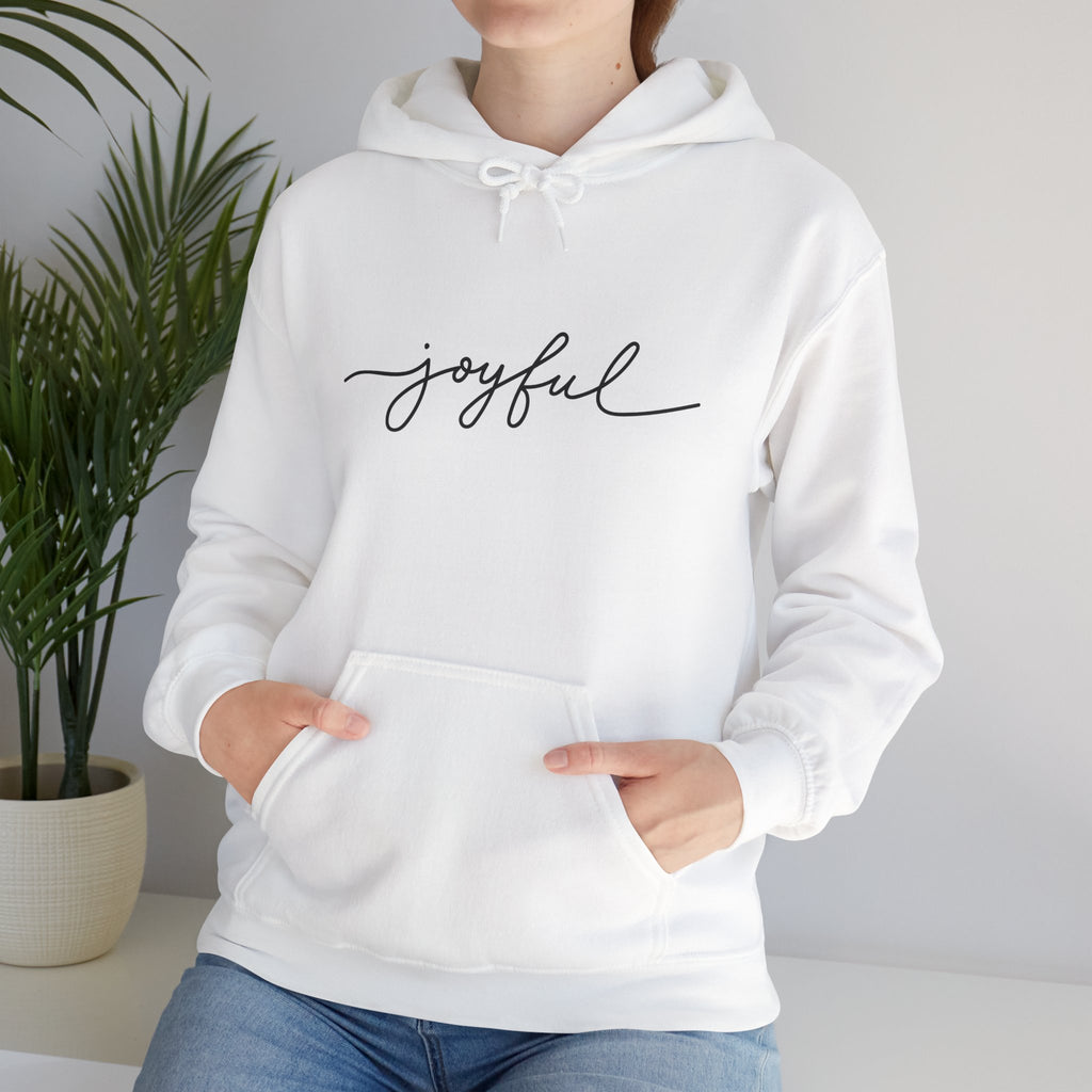 Joyful Hoodie for Comfort and Cheer, Unisex Sweatshirt for Gifts, Everyday Wear, Cozy Handmade Apparel, Celebration Outfit, Relaxed Style