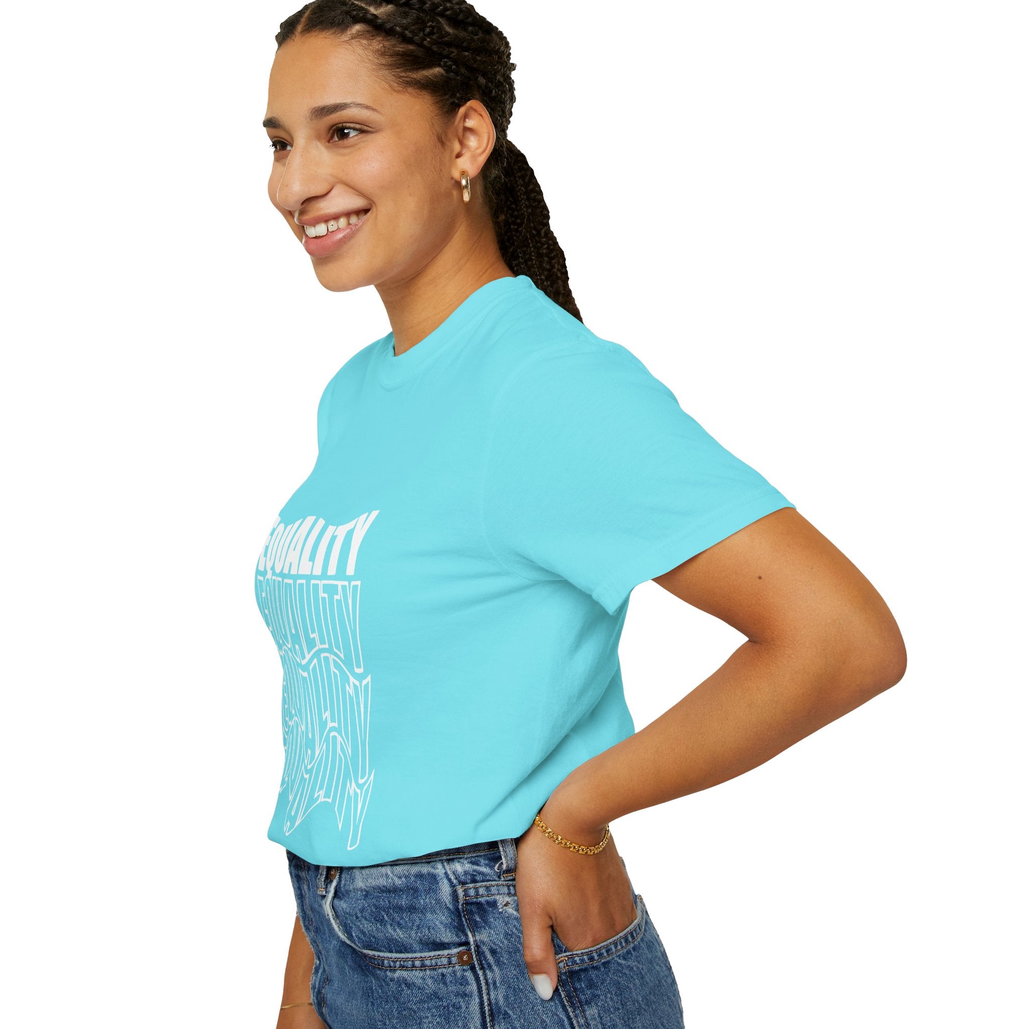 Equality Unisex Garment-Dyed T-shirt | Bold Statement Tee, LGBTQ+ Pride Apparel, Casual Wear, Gift for Activists, Equality Awareness