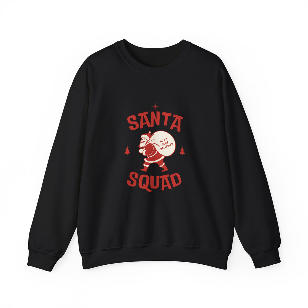 Santa Squad Crewneck Sweatshirt — Retro Santa Graphic Christmas Sweater