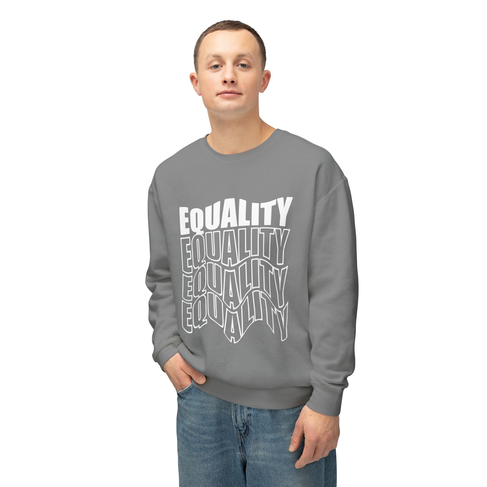 Equality Crewneck Sweatshirt | Unisex Lightweight Pullover, Casual Wear, Equality Message, Gift for Activists, Everyday Comfort