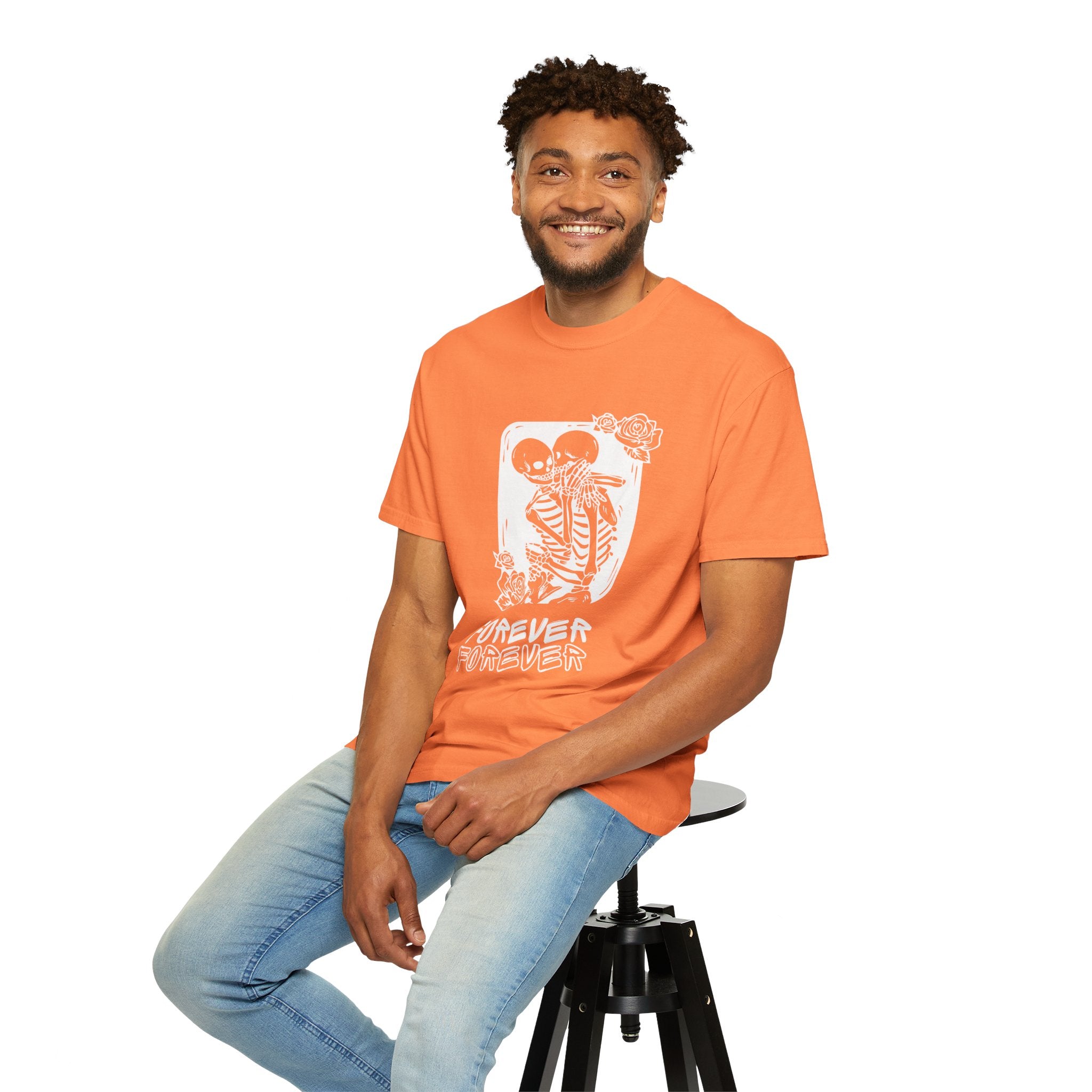 Forever Friends Skeleton T-shirt, Casual Unisex Tee, Halloween Style, Comfortable Wear, Gift for Friends