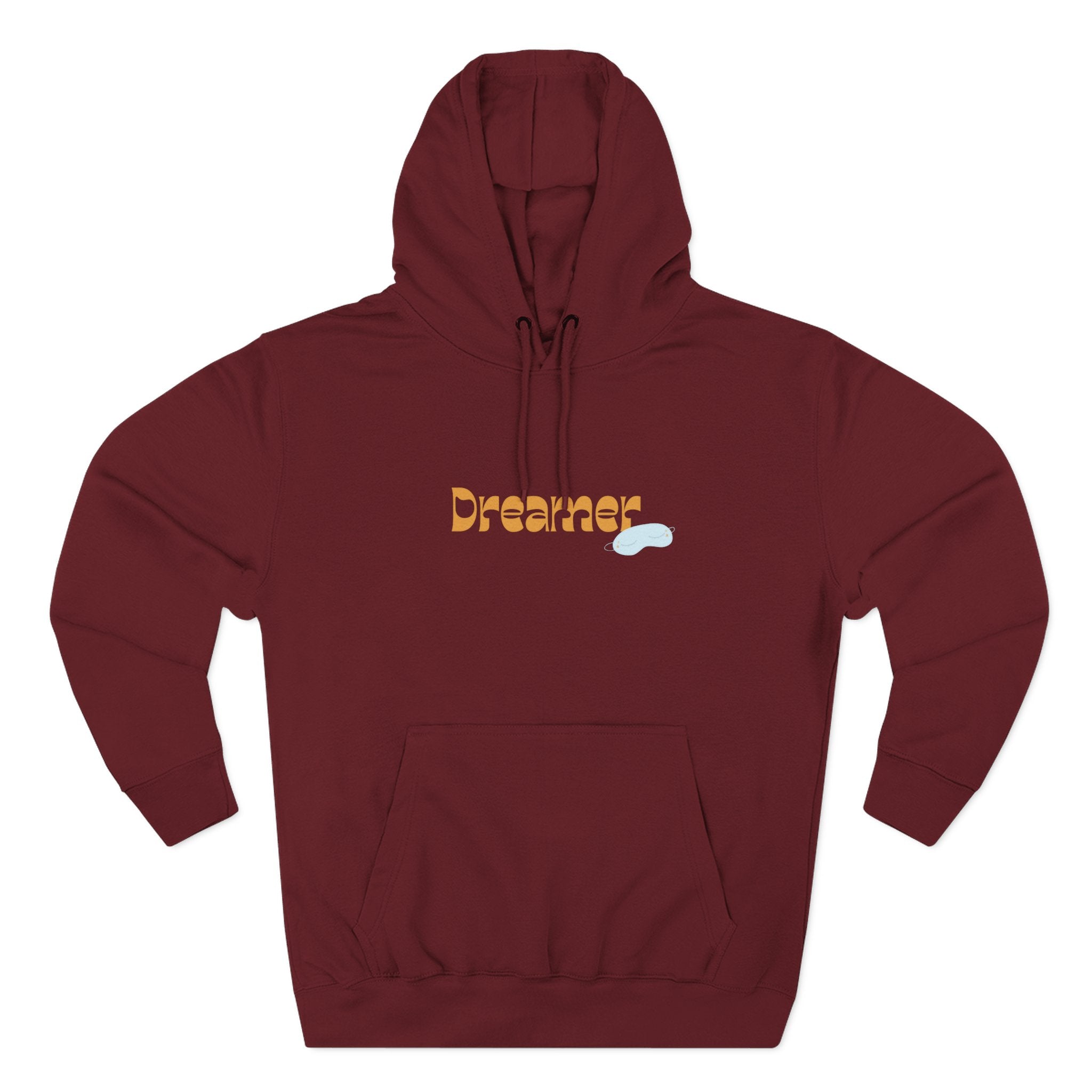 Dreamer Three-Panel Fleece Hoodie | Cozy Sweatshirt, Gift for Dreamers, Casual Wear, Inspirational Apparel, Everyday Comfort