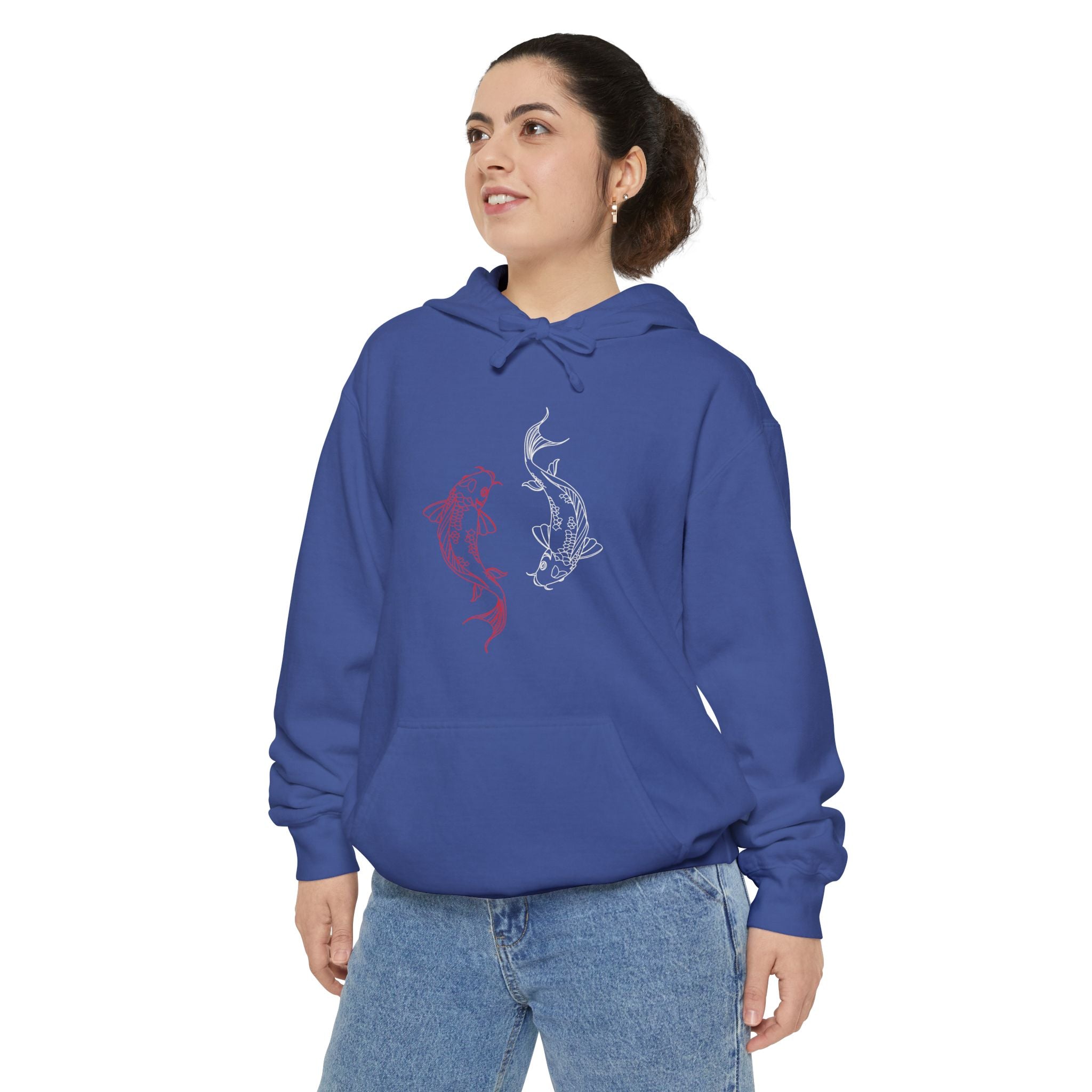 Charming Mermaid Garment-Dyed Hoodie - Cozy Unisex Fashion for Beach Lovers, Casual Wear, Gift Ideas for Ocean Lovers, Summer Chill