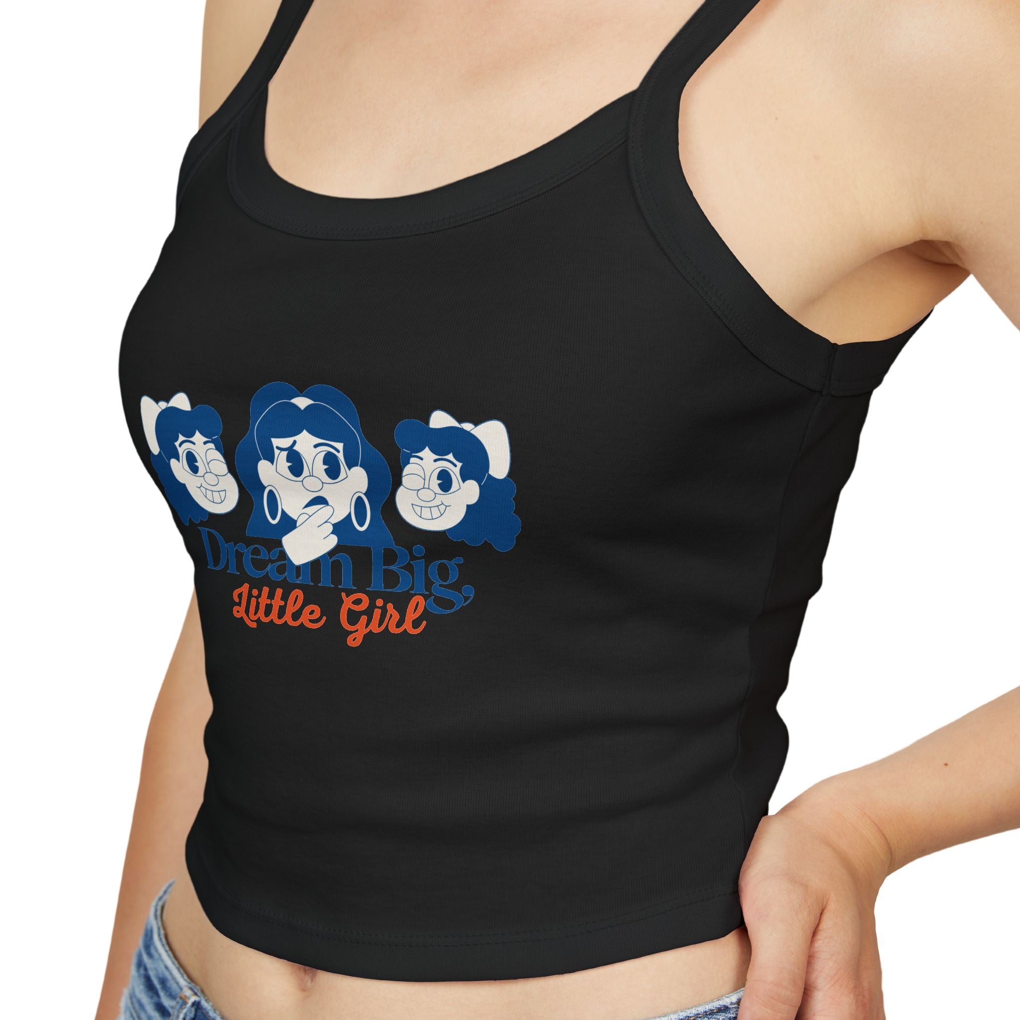 Dream Big Women's Spaghetti Strap Tank Top, Cute Summer Top, Inspirational Shirt, Casual Wear, Gift for Girls