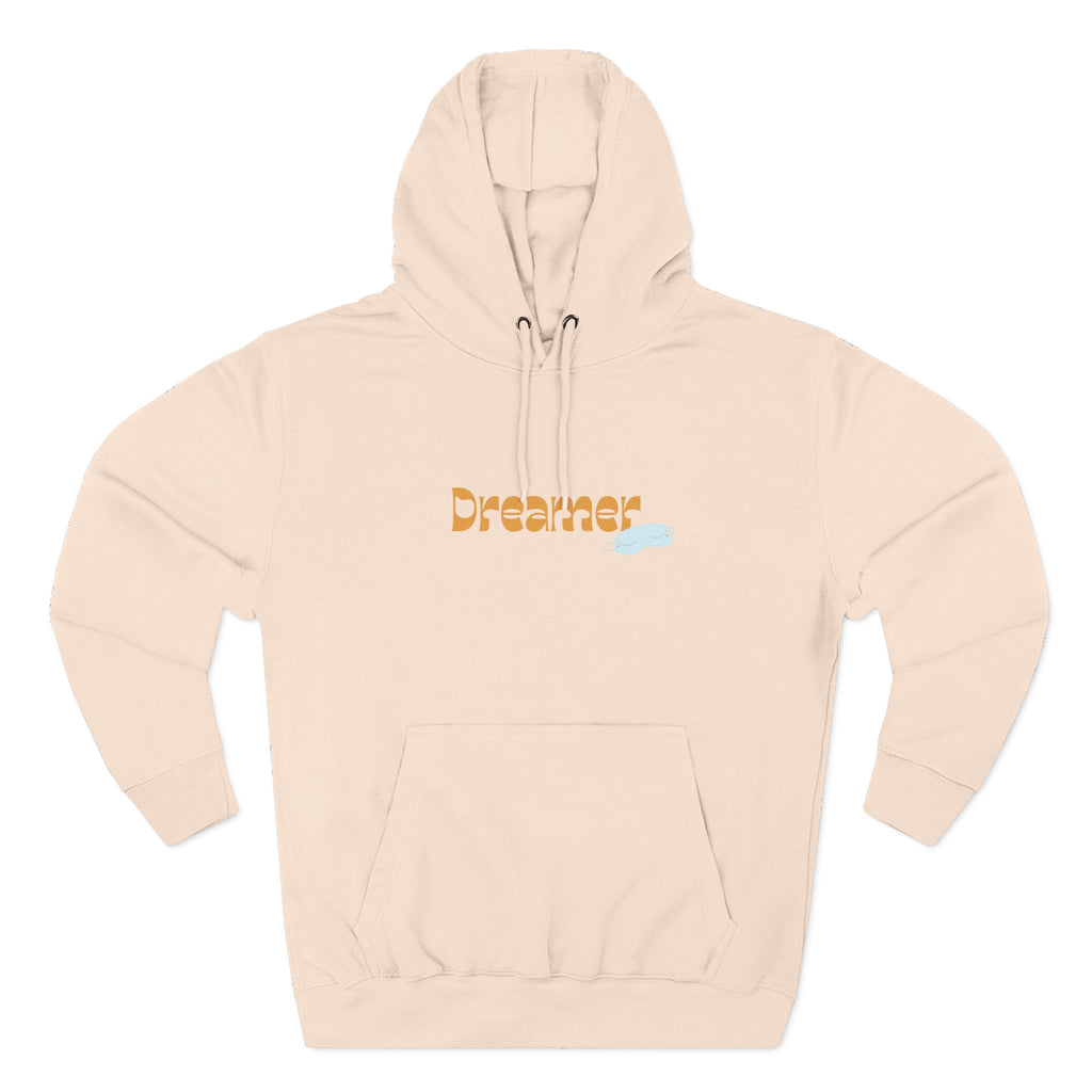 Dreamer Three-Panel Fleece Hoodie | Cozy Sweatshirt, Gift for Dreamers, Casual Wear, Inspirational Apparel, Everyday Comfort