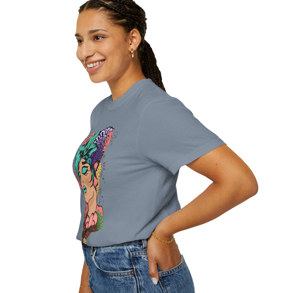 Floral Fantasy T-Shirt | Artistic Graphic Tee for Nature Lovers, Unique Gift, Casual Wear, Eco-Friendly Fashion