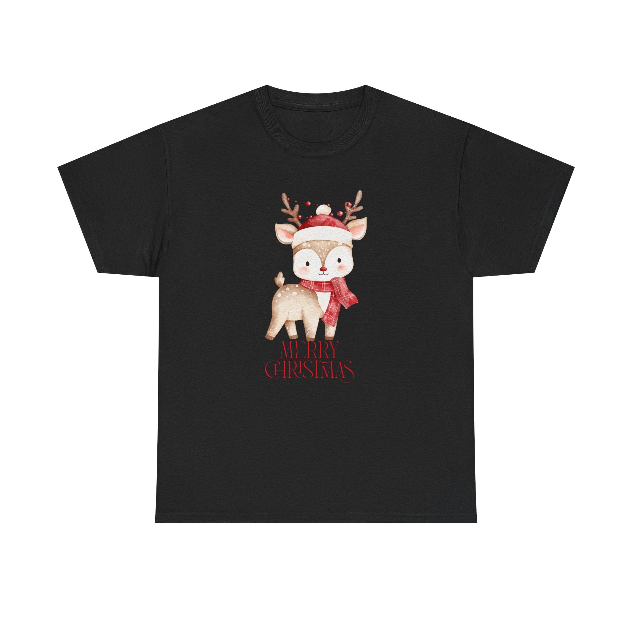 Kids' Cute Reindeer Christmas Tee – Merry Christmas Woodland Holiday Shirt
