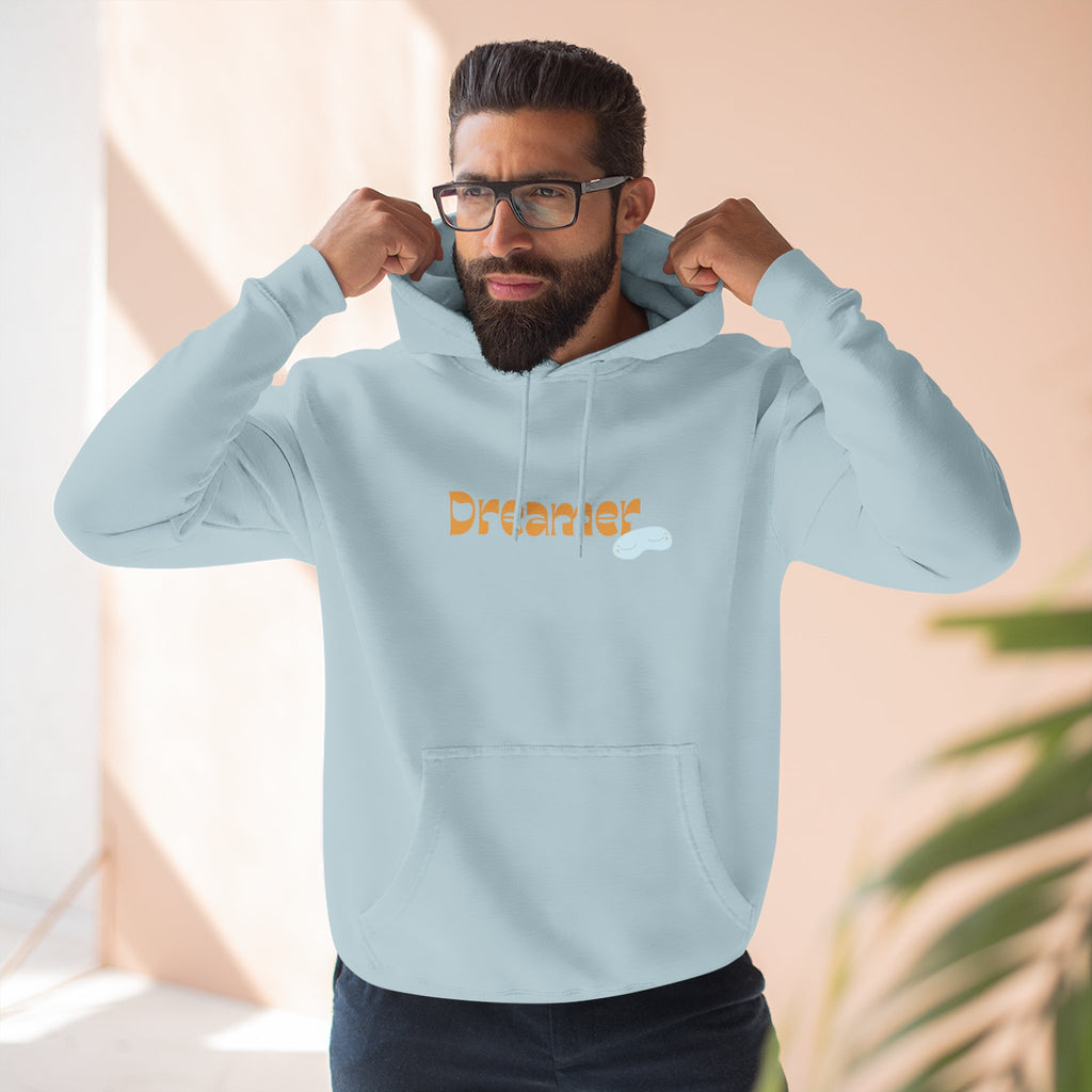 Dreamer Three-Panel Fleece Hoodie | Cozy Sweatshirt, Gift for Dreamers, Casual Wear, Inspirational Apparel, Everyday Comfort