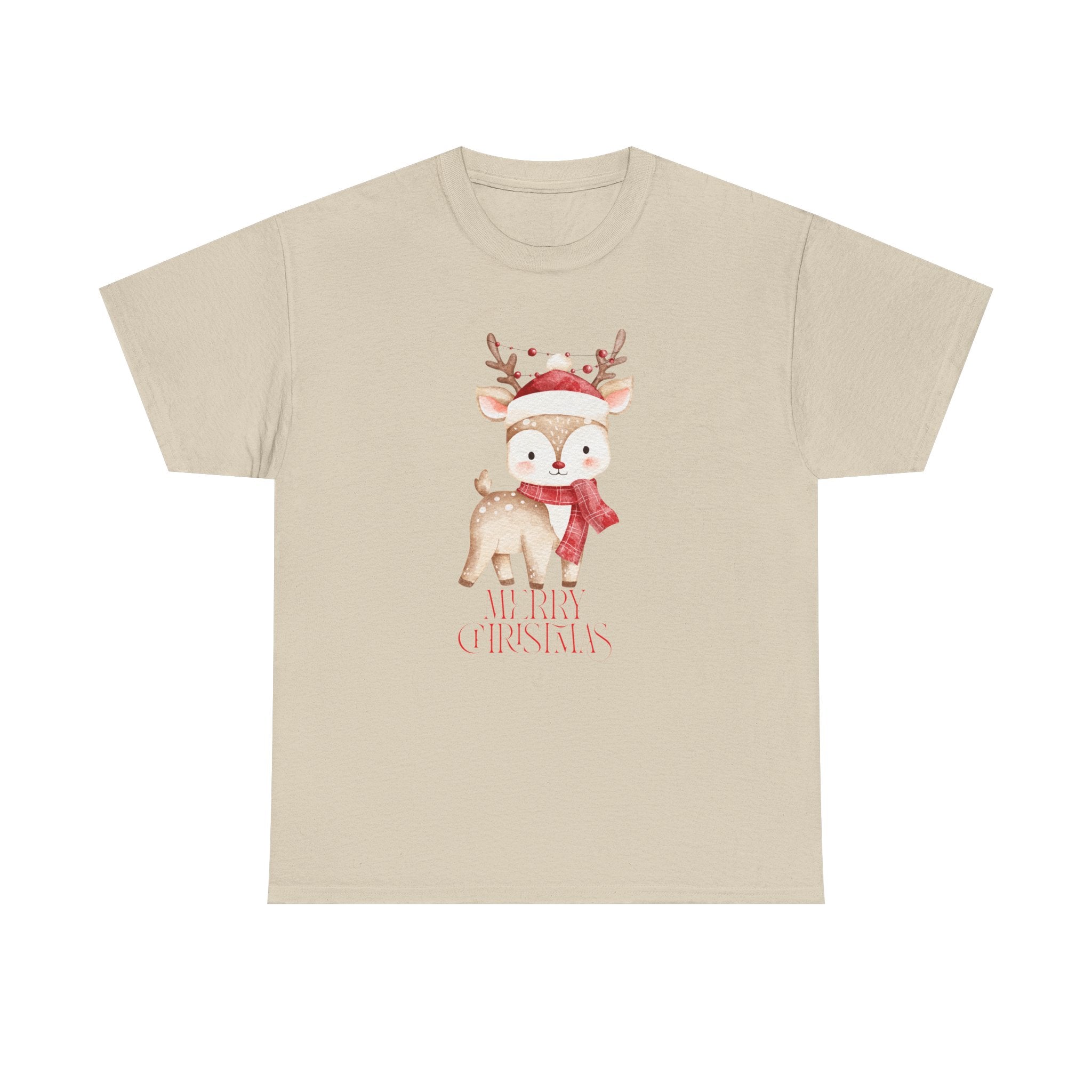 Kids' Cute Reindeer Christmas Tee – Merry Christmas Woodland Holiday Shirt