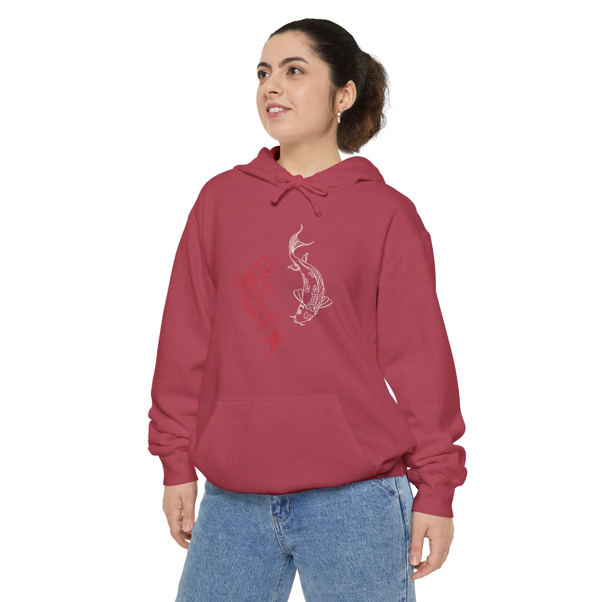 Charming Mermaid Garment-Dyed Hoodie - Cozy Unisex Fashion for Beach Lovers, Casual Wear, Gift Ideas for Ocean Lovers, Summer Chill