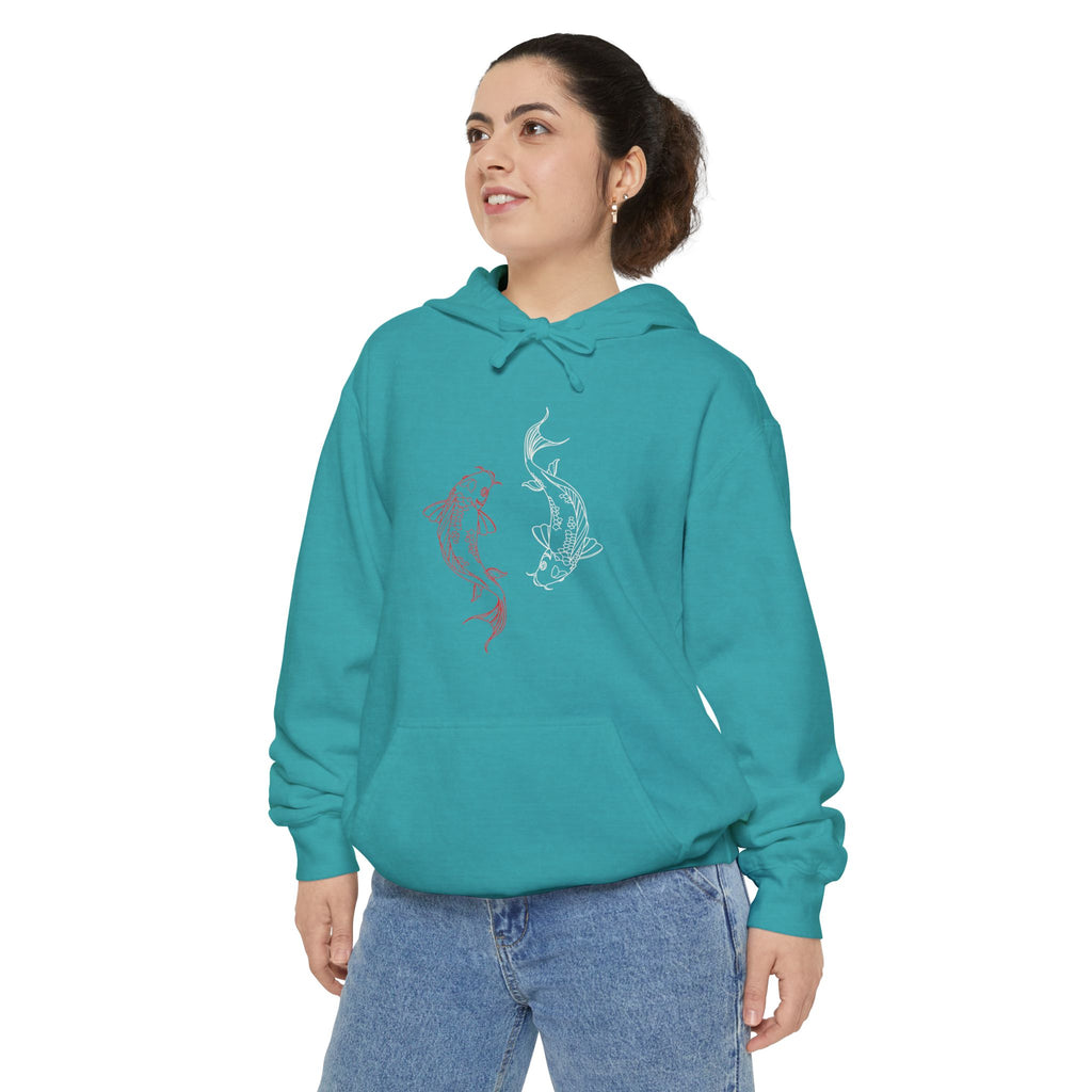 Charming Mermaid Garment-Dyed Hoodie - Cozy Unisex Fashion for Beach Lovers, Casual Wear, Gift Ideas for Ocean Lovers, Summer Chill