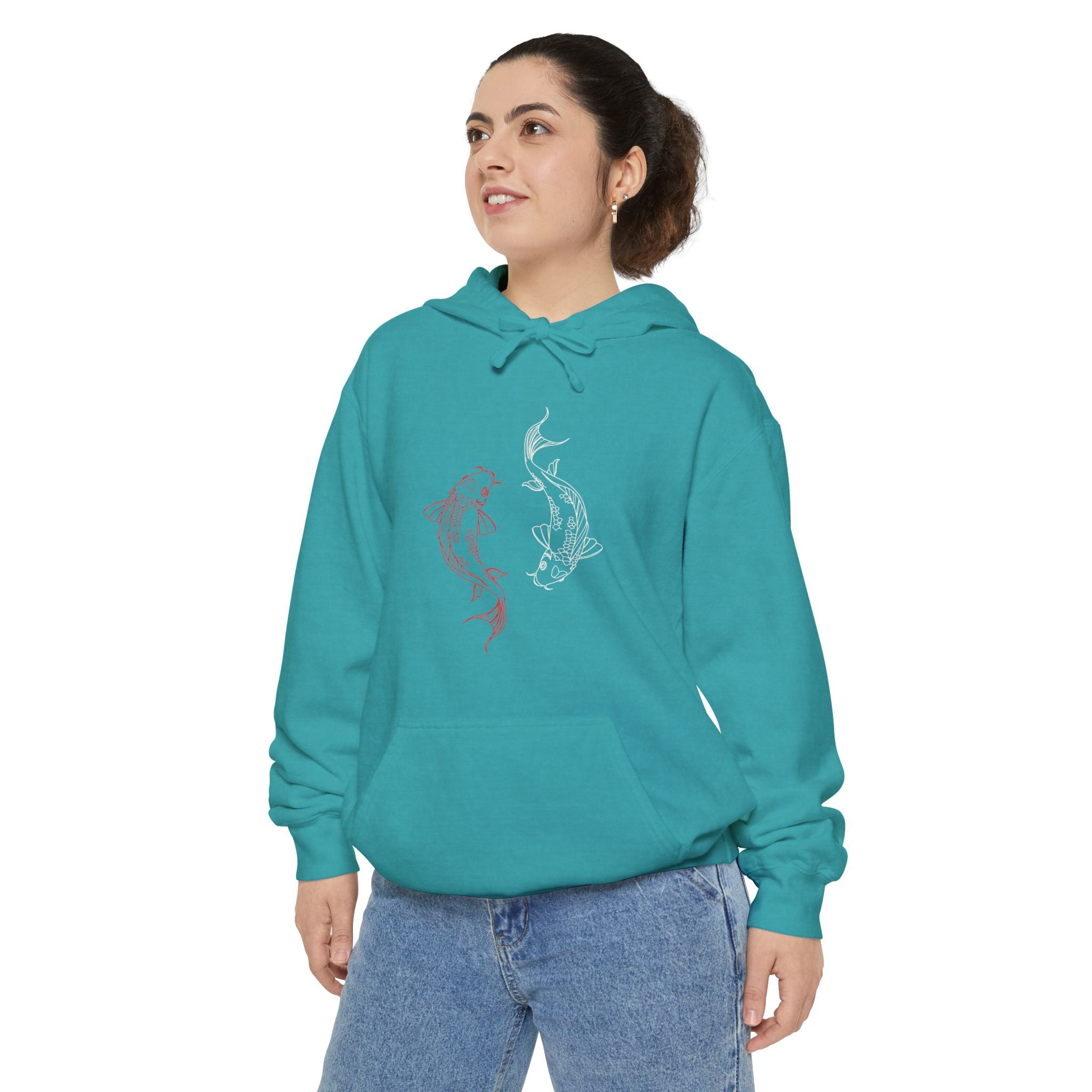 Charming Mermaid Garment-Dyed Hoodie - Cozy Unisex Fashion for Beach Lovers, Casual Wear, Gift Ideas for Ocean Lovers, Summer Chill