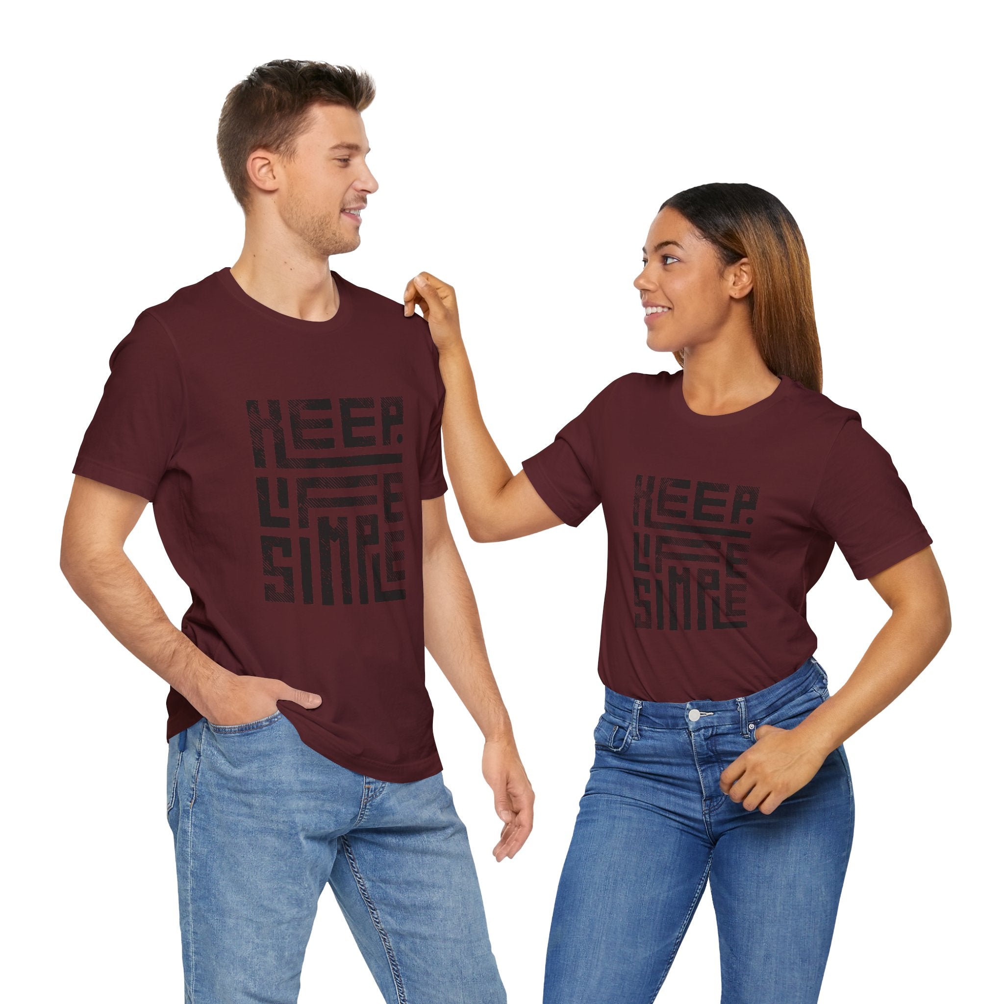 Keep Life Simple Tee | Unisex Jersey Shirt for Minimalists, Casual Wear, Everyday Fashion, Relaxed Style, Gift Idea