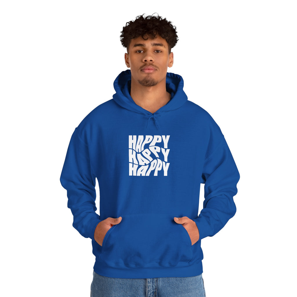 Happy Vibe Unisex Hoodie, Cozy Sweatshirt, Gift for Friends, Casual Wear, Birthday Gift, Everyday Comfort