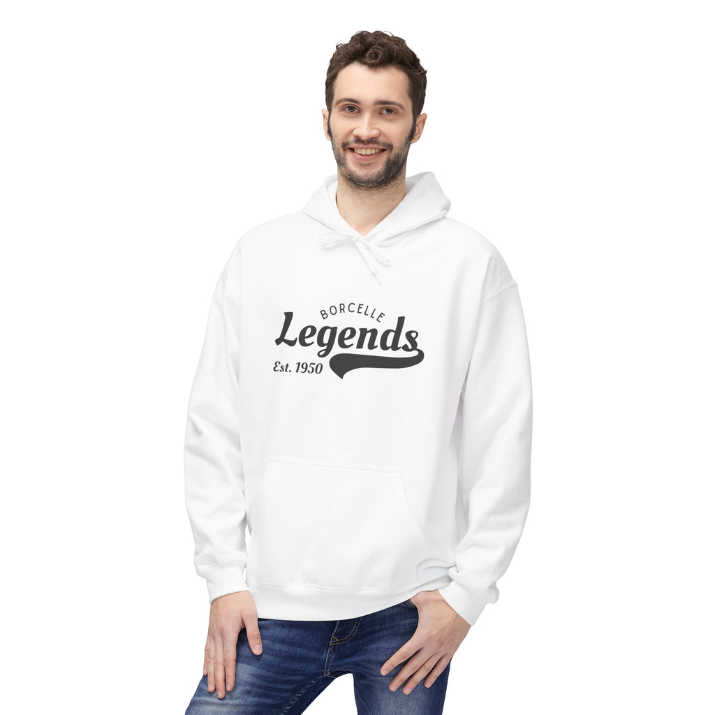 Retro Legends Fleece Hoodie, Cozy Unisex Sweatshirt, Perfect Gift for Sports Lovers, Casual Wear, Est. 1950