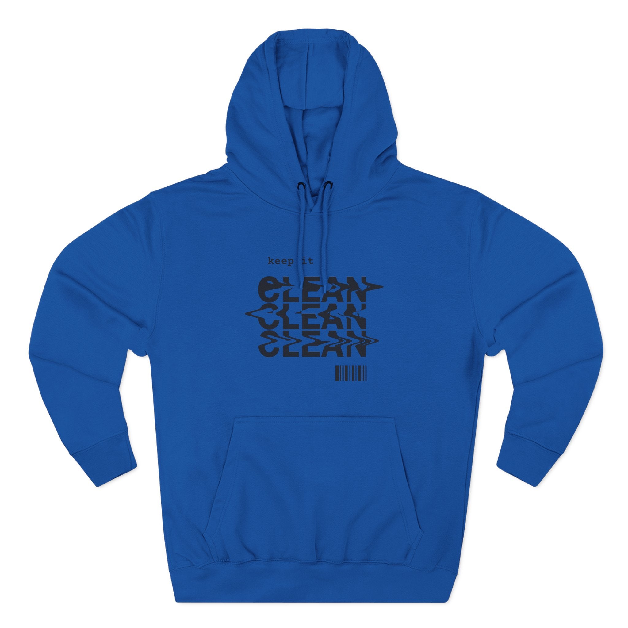 Stylish Fleece Hoodie with ‘Keep It Clean’ Design, Cozy Winter Apparel, Ideal for Casual Outfits, Gifts for Friends, Unique Streetwear