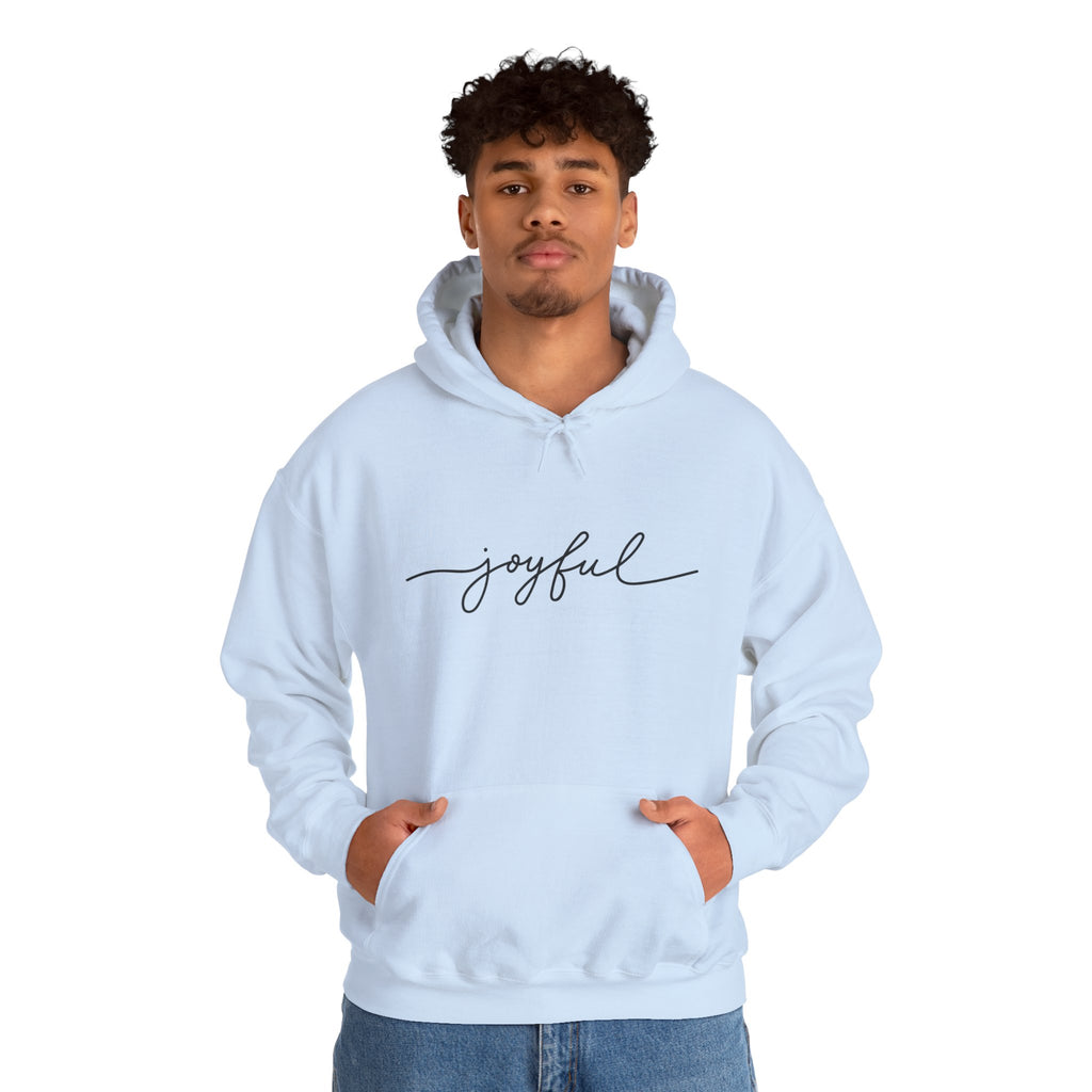 Joyful Hoodie for Comfort and Cheer, Unisex Sweatshirt for Gifts, Everyday Wear, Cozy Handmade Apparel, Celebration Outfit, Relaxed Style
