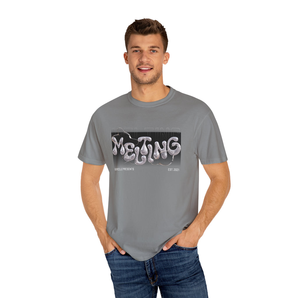 Melting Vibes Unisex Garment-Dyed T-shirt | Cool Graphic Tee for Art Lovers, Trendy Casual Wear, Unique Gift, Summer Style