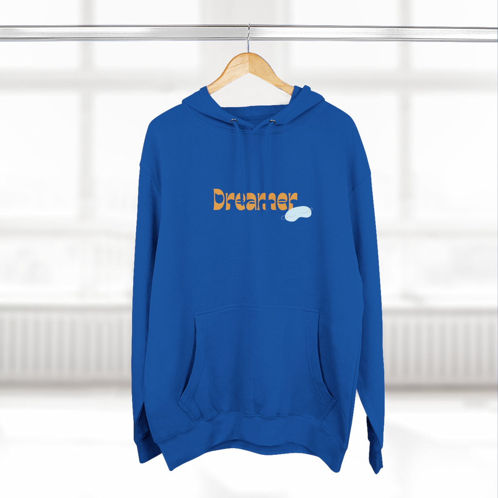 Dreamer Three-Panel Fleece Hoodie | Cozy Sweatshirt, Gift for Dreamers, Casual Wear, Inspirational Apparel, Everyday Comfort