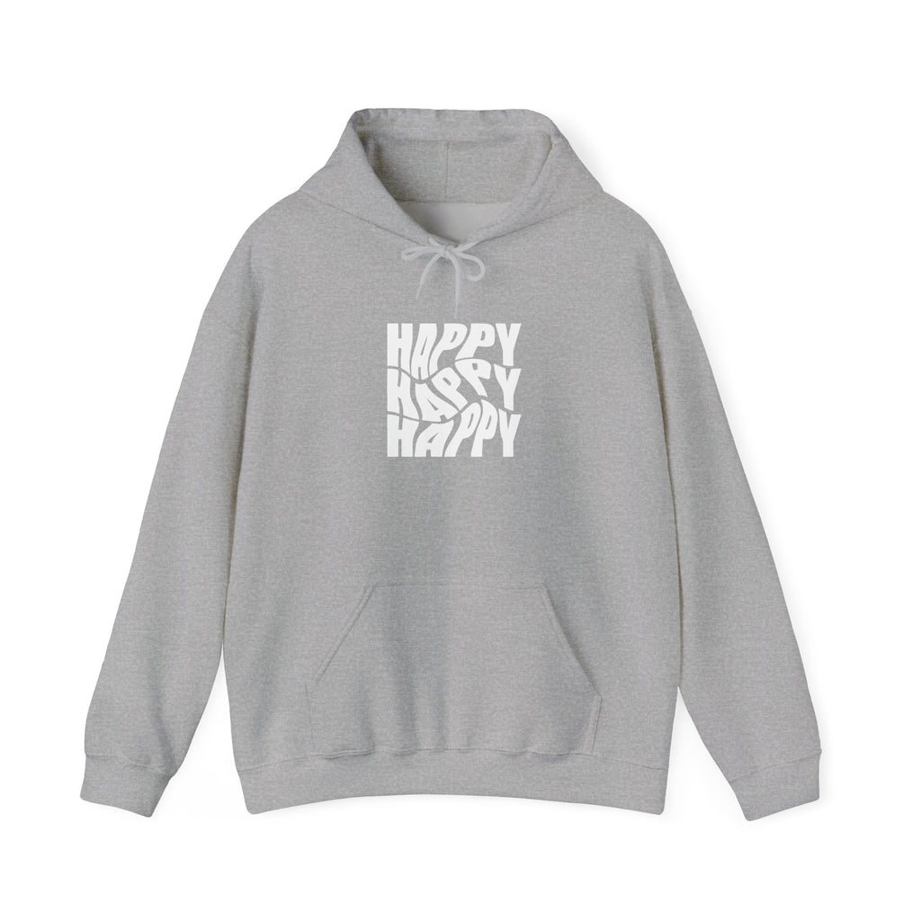 Happy Vibe Unisex Hoodie, Cozy Sweatshirt, Gift for Friends, Casual Wear, Birthday Gift, Everyday Comfort
