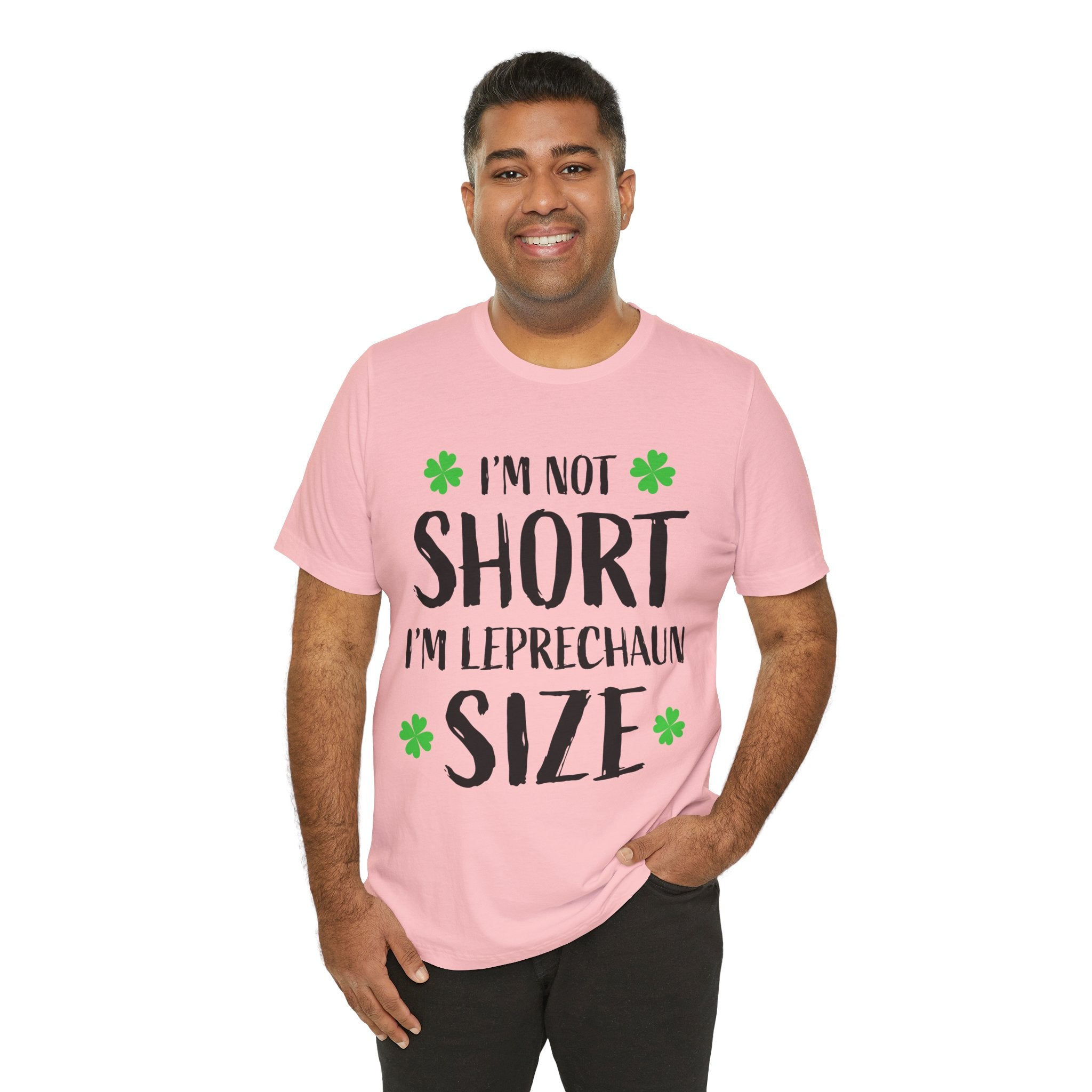 St. Patrick's Day Tee, Leprechaun Size Shirt, Unisex Graphic Tee, Funny Irish T-shirt, Short Stature Humor Apparel