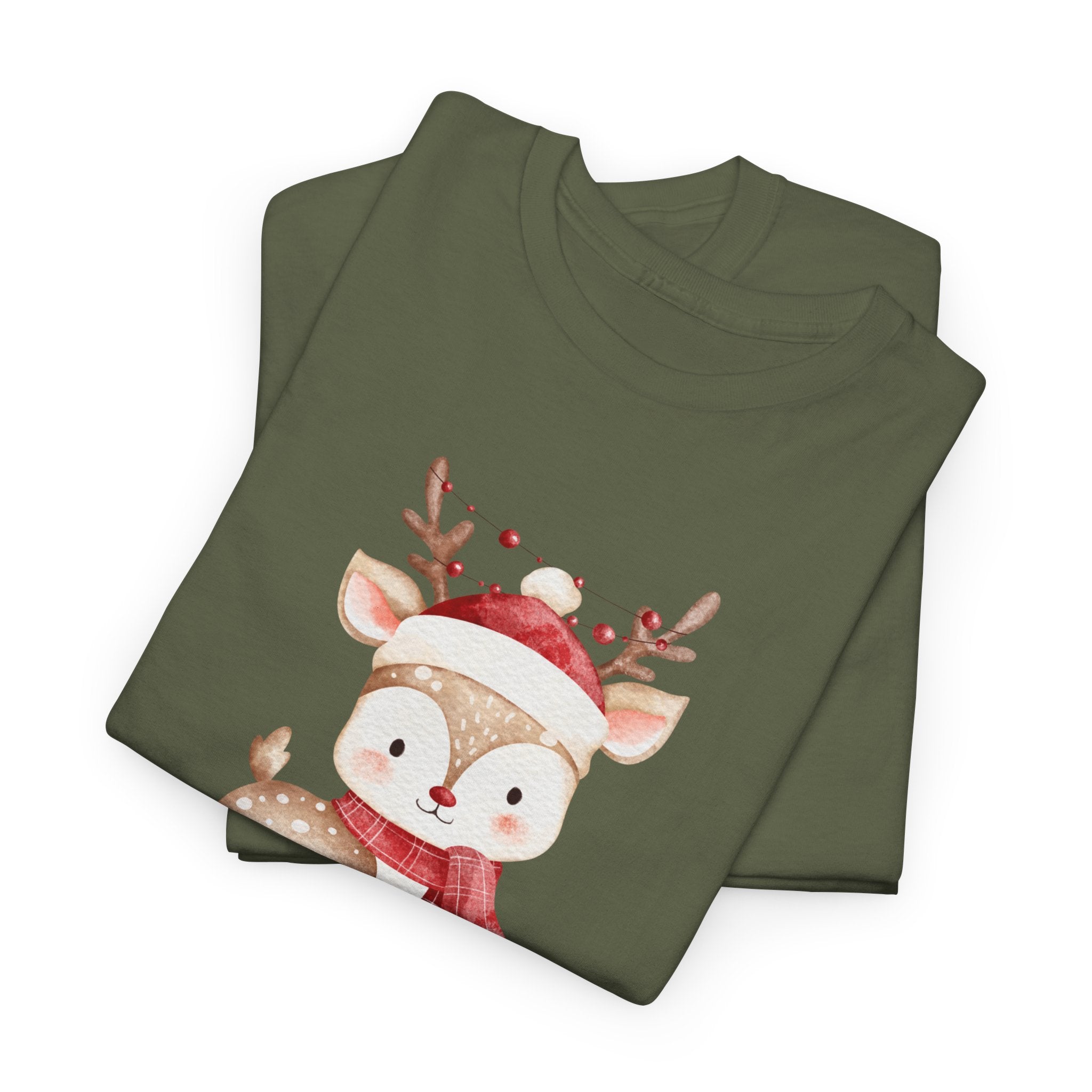 Kids' Cute Reindeer Christmas Tee – Merry Christmas Woodland Holiday Shirt