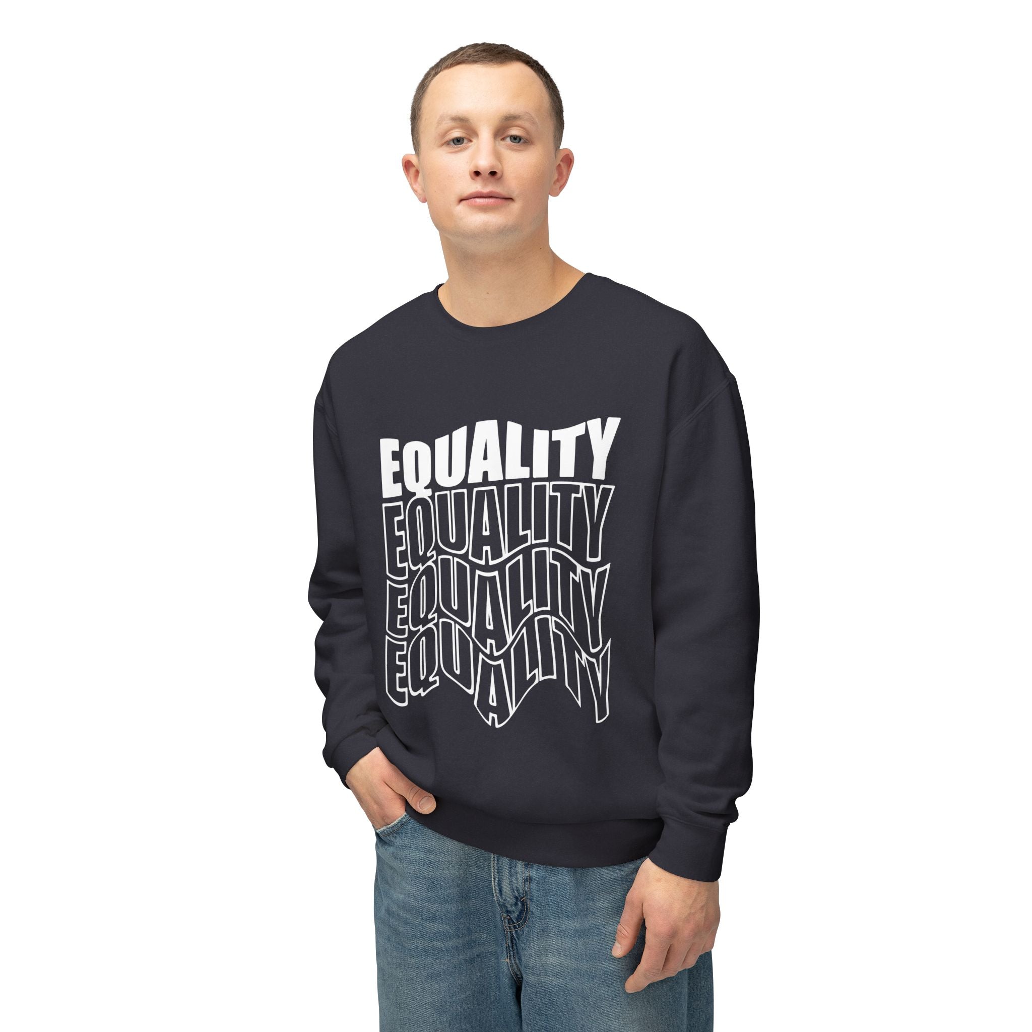 Equality Crewneck Sweatshirt | Unisex Lightweight Pullover, Casual Wear, Equality Message, Gift for Activists, Everyday Comfort