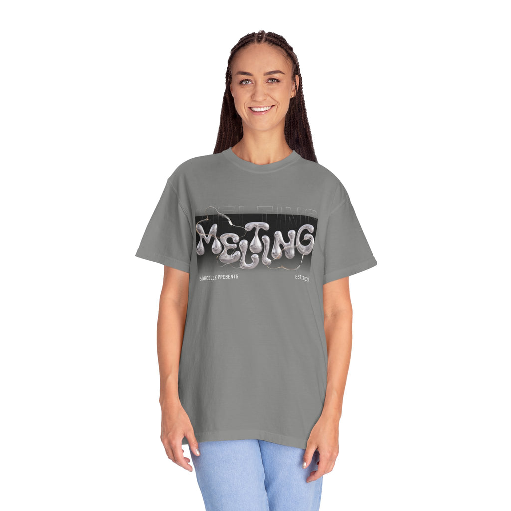 Melting Vibes Unisex Garment-Dyed T-shirt | Cool Graphic Tee for Art Lovers, Trendy Casual Wear, Unique Gift, Summer Style