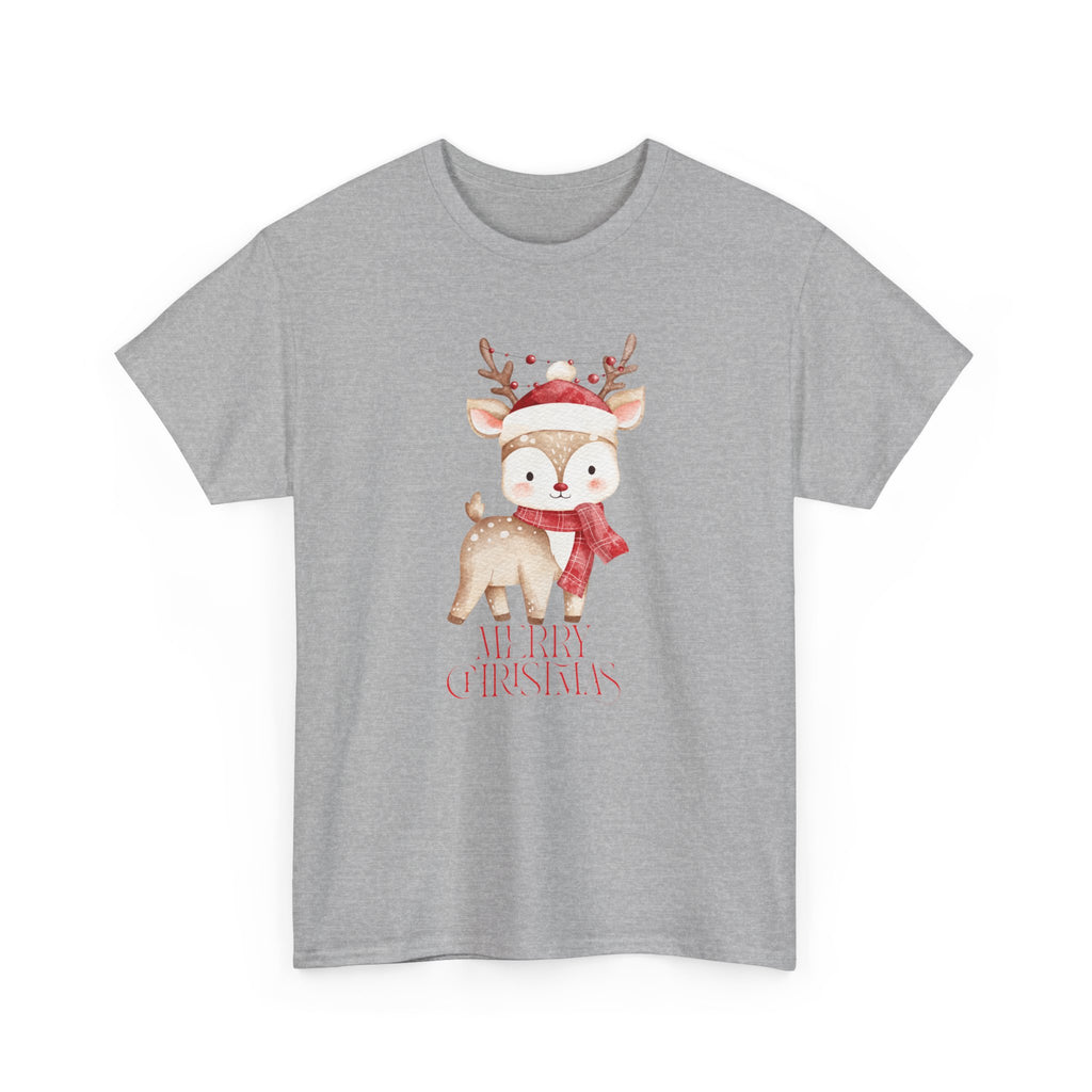 Kids' Cute Reindeer Christmas Tee – Merry Christmas Woodland Holiday Shirt
