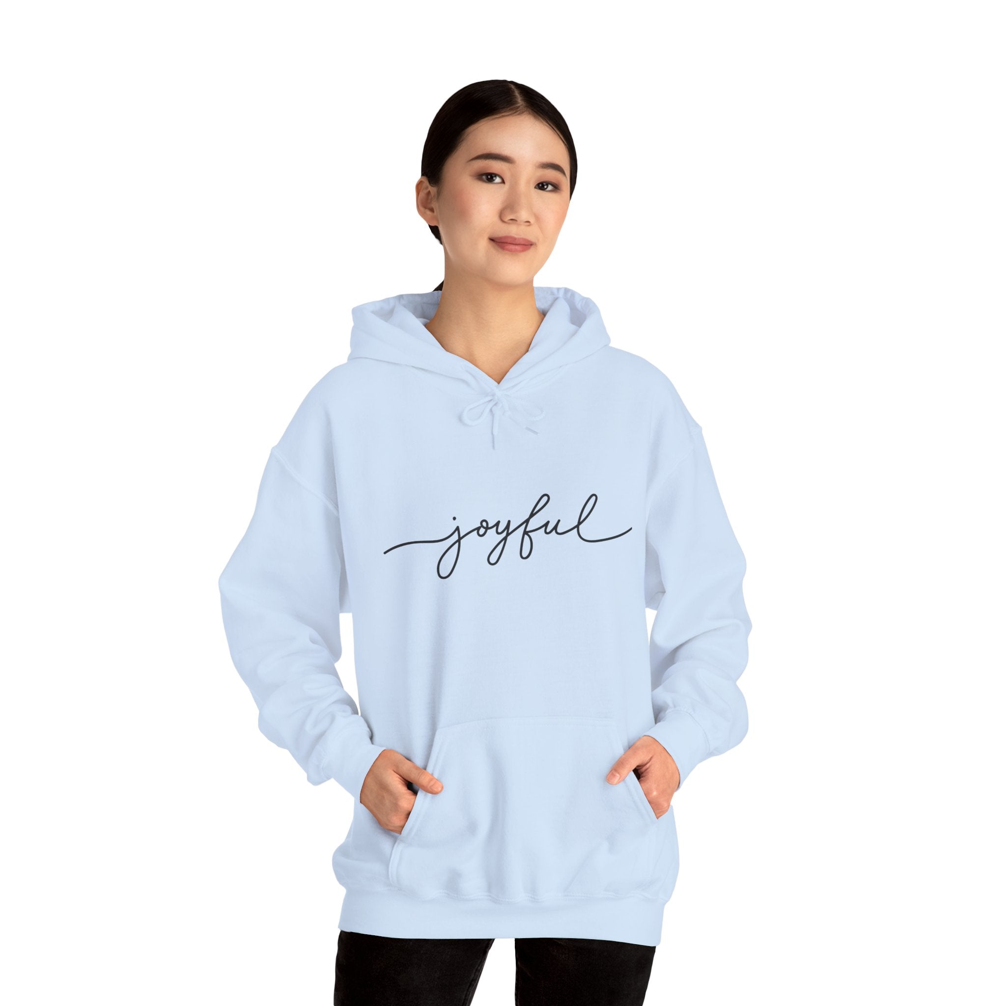 Joyful Hoodie for Comfort and Cheer, Unisex Sweatshirt for Gifts, Everyday Wear, Cozy Handmade Apparel, Celebration Outfit, Relaxed Style