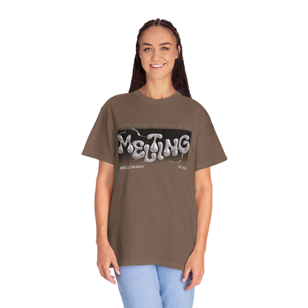 Melting Vibes Unisex Garment-Dyed T-shirt | Cool Graphic Tee for Art Lovers, Trendy Casual Wear, Unique Gift, Summer Style