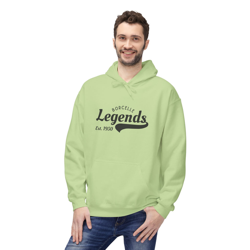 Retro Legends Fleece Hoodie, Cozy Unisex Sweatshirt, Perfect Gift for Sports Lovers, Casual Wear, Est. 1950