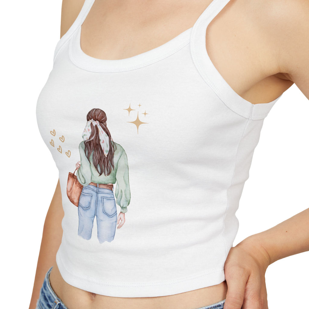 Trendy Women's Spaghetti Strap Tank Top with Cute Back Design, Casual Summer Top, Perfect for Beach Days, Festivals, and Everyday [...]