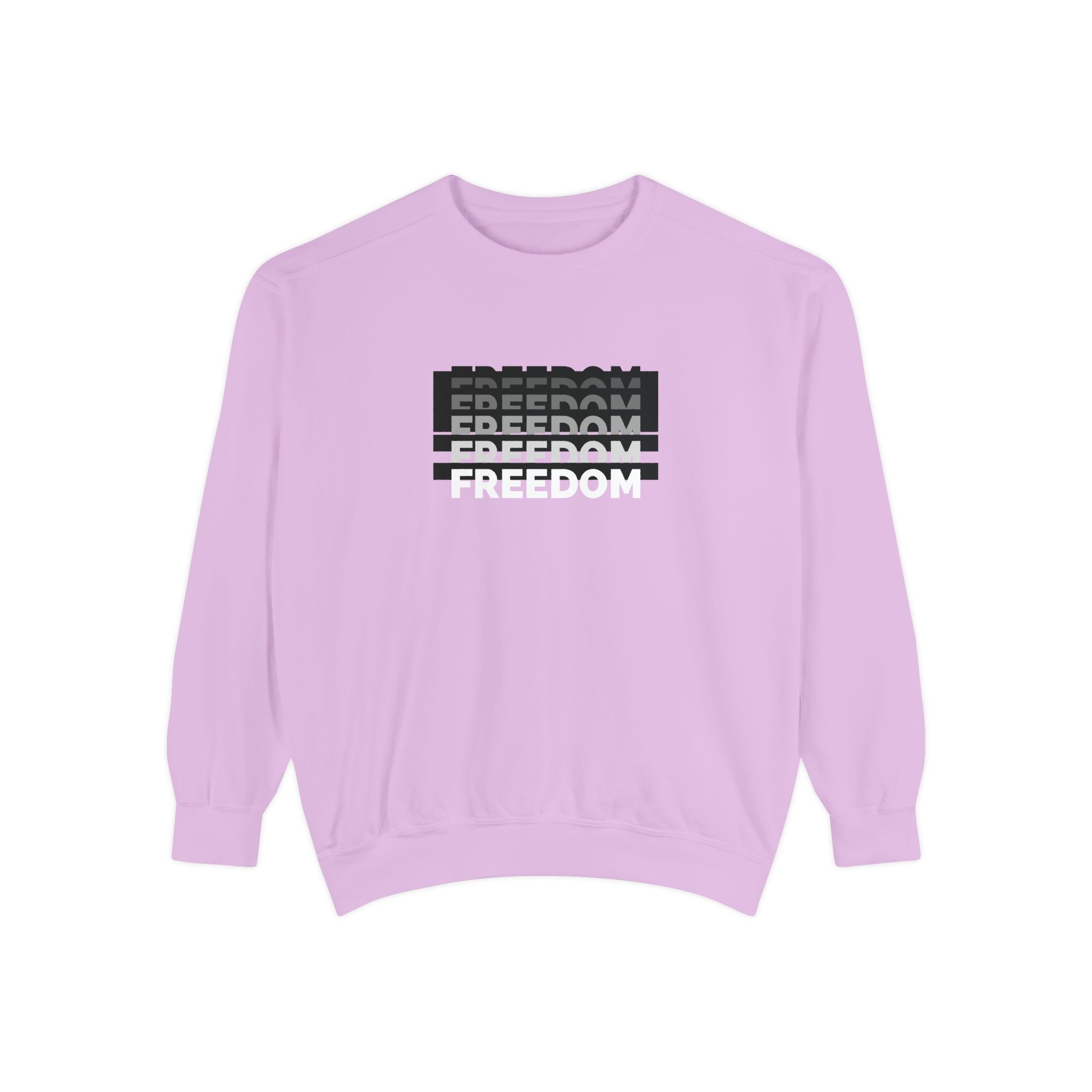Freedom Unisex Garment-Dyed Sweatshirt - Cozy Casual Wear, Gift for Him/Her, Perfect for Relaxation, Street Style, Everyday Comfort