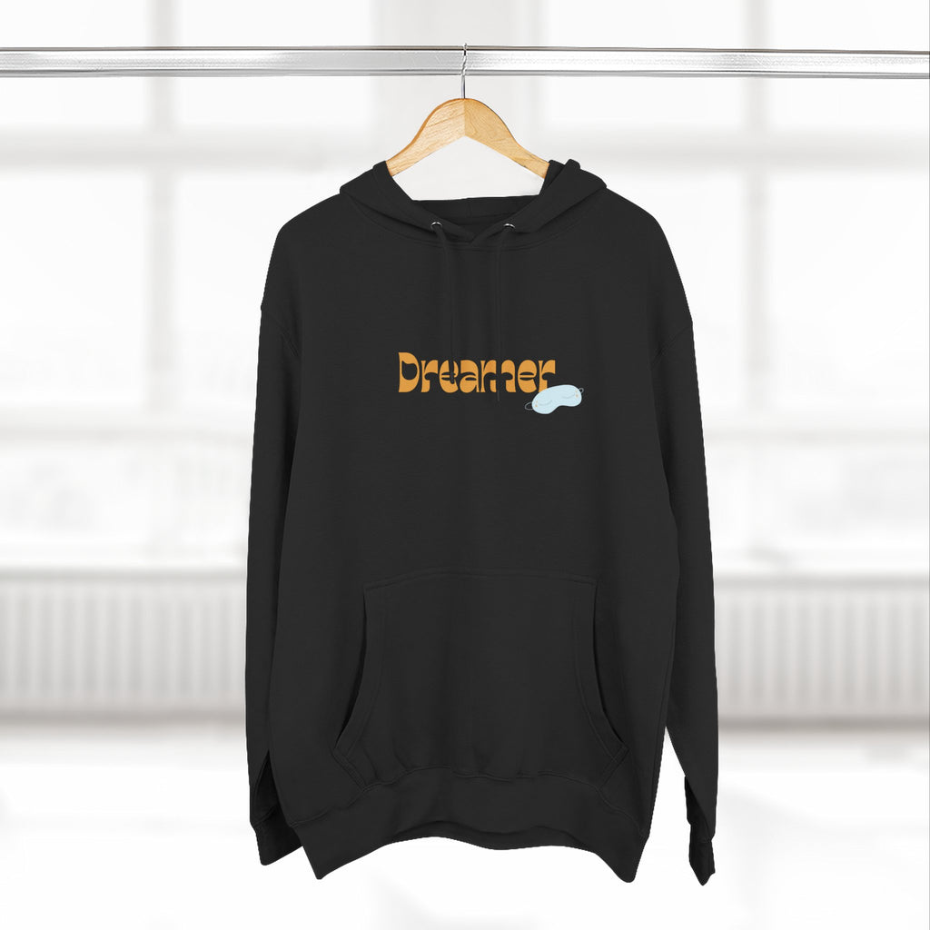 Dreamer Three-Panel Fleece Hoodie | Cozy Sweatshirt, Gift for Dreamers, Casual Wear, Inspirational Apparel, Everyday Comfort