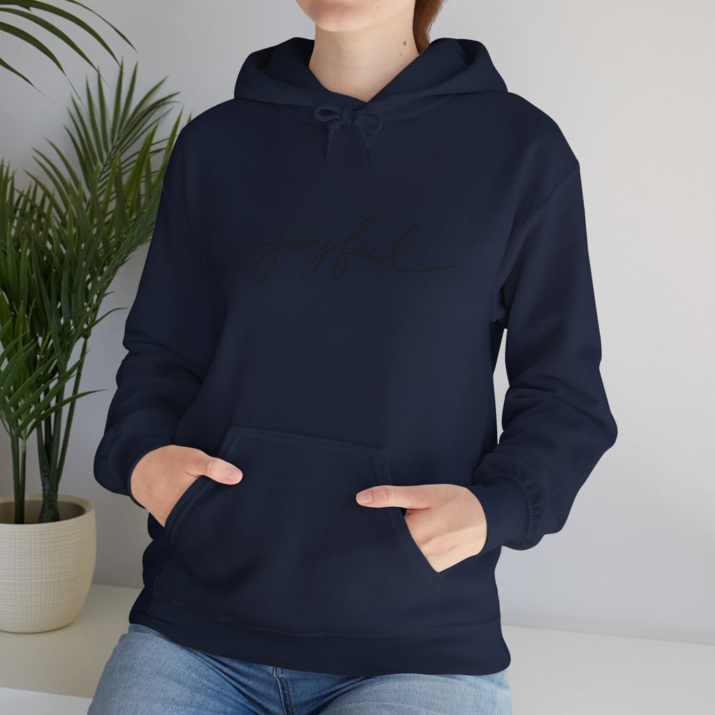 Joyful Hoodie for Comfort and Cheer, Unisex Sweatshirt for Gifts, Everyday Wear, Cozy Handmade Apparel, Celebration Outfit, Relaxed Style