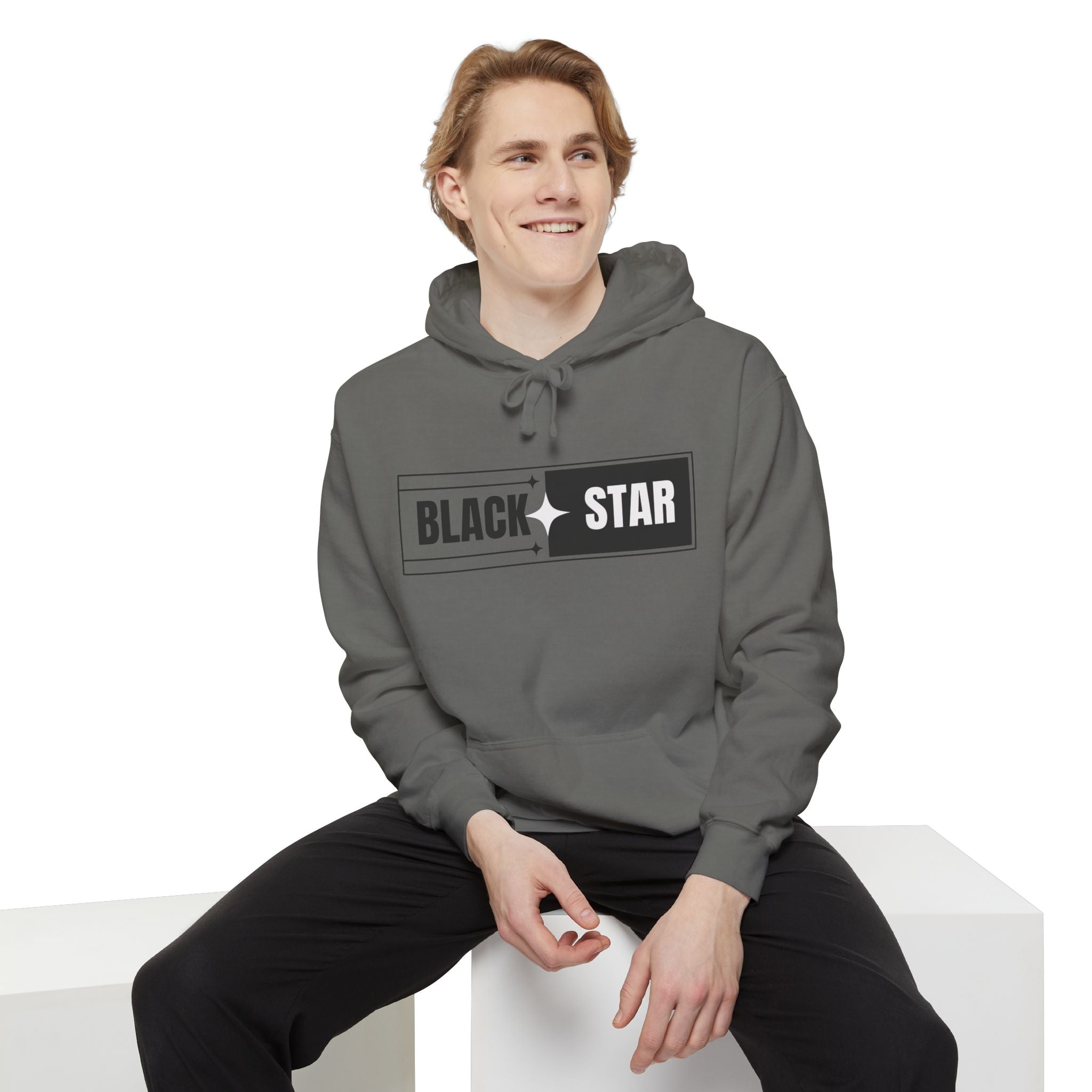 Unisex Garment-Dyed Hoodie with 'BLACK STAR' Design, Cozy Casual Sweatshirt, Everyday Hoodie, Perfect Gift for Birthdays, Relaxed [...]