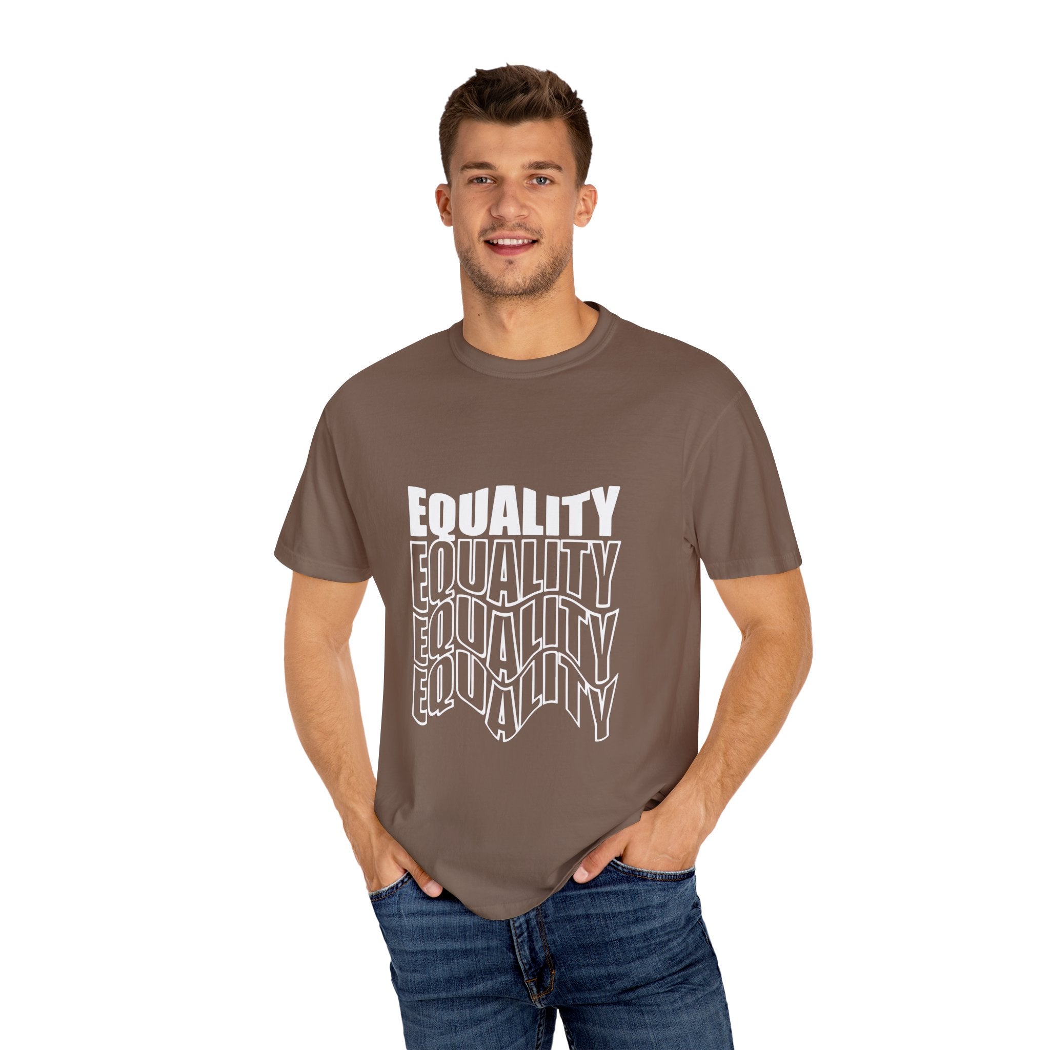 Equality Unisex Garment-Dyed T-shirt | Bold Statement Tee, LGBTQ+ Pride Apparel, Casual Wear, Gift for Activists, Equality Awareness