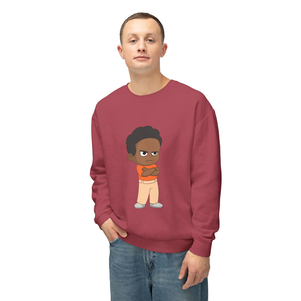 Playful Cartoon Crewneck Sweatshirt | Funny Lightweight Sweatshirt for Kids & Teens, Birthday Gift, Casualwear, Seasonal Comfort