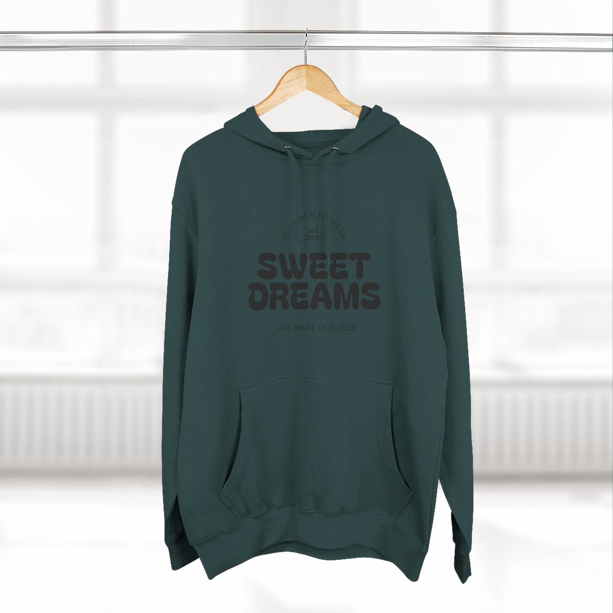 Cozy Sweet Dreams Hoodie, Fleece Pullover for Relaxation, Gift for Dreamers, Perfect for Sleepovers, Casual Wear