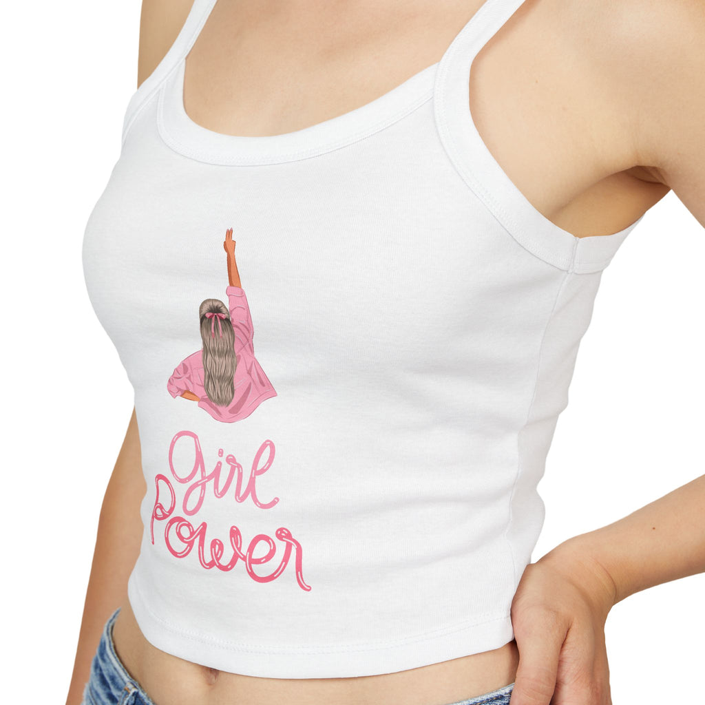 Empowering Women's Spaghetti Strap Tank Top - Girl Power Graphic, Summer Wear, Casual Style, Gift for Her, Feminism Fashion