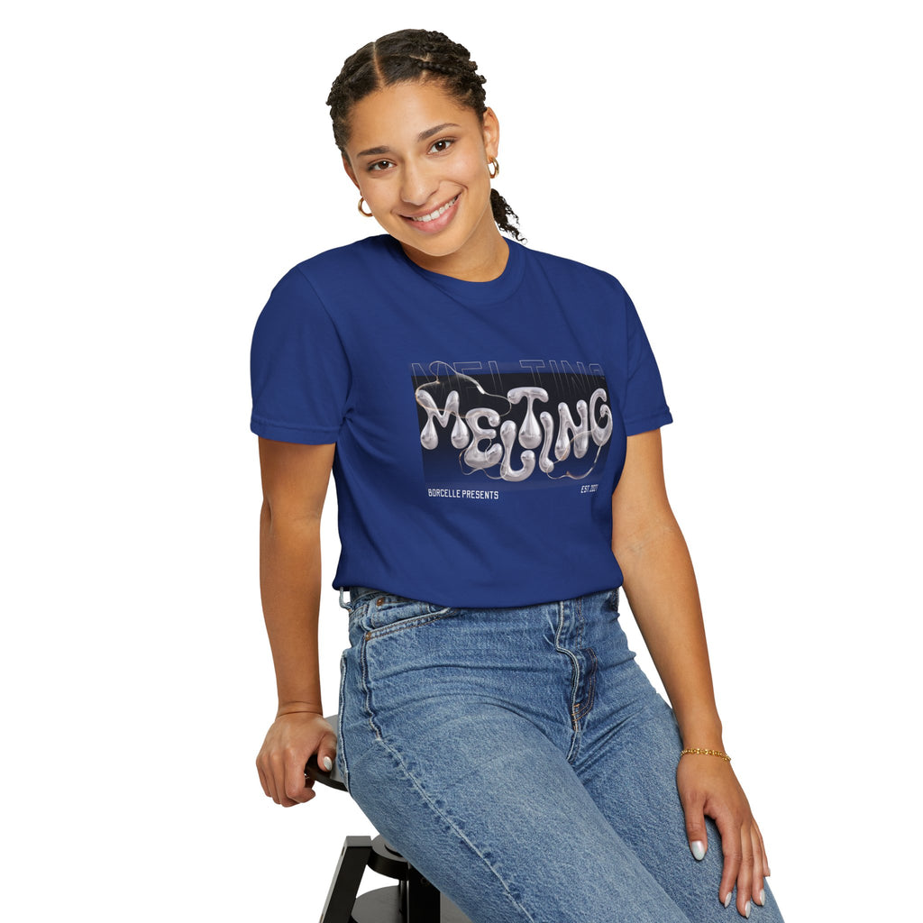 Melting Vibes Unisex Garment-Dyed T-shirt | Cool Graphic Tee for Art Lovers, Trendy Casual Wear, Unique Gift, Summer Style